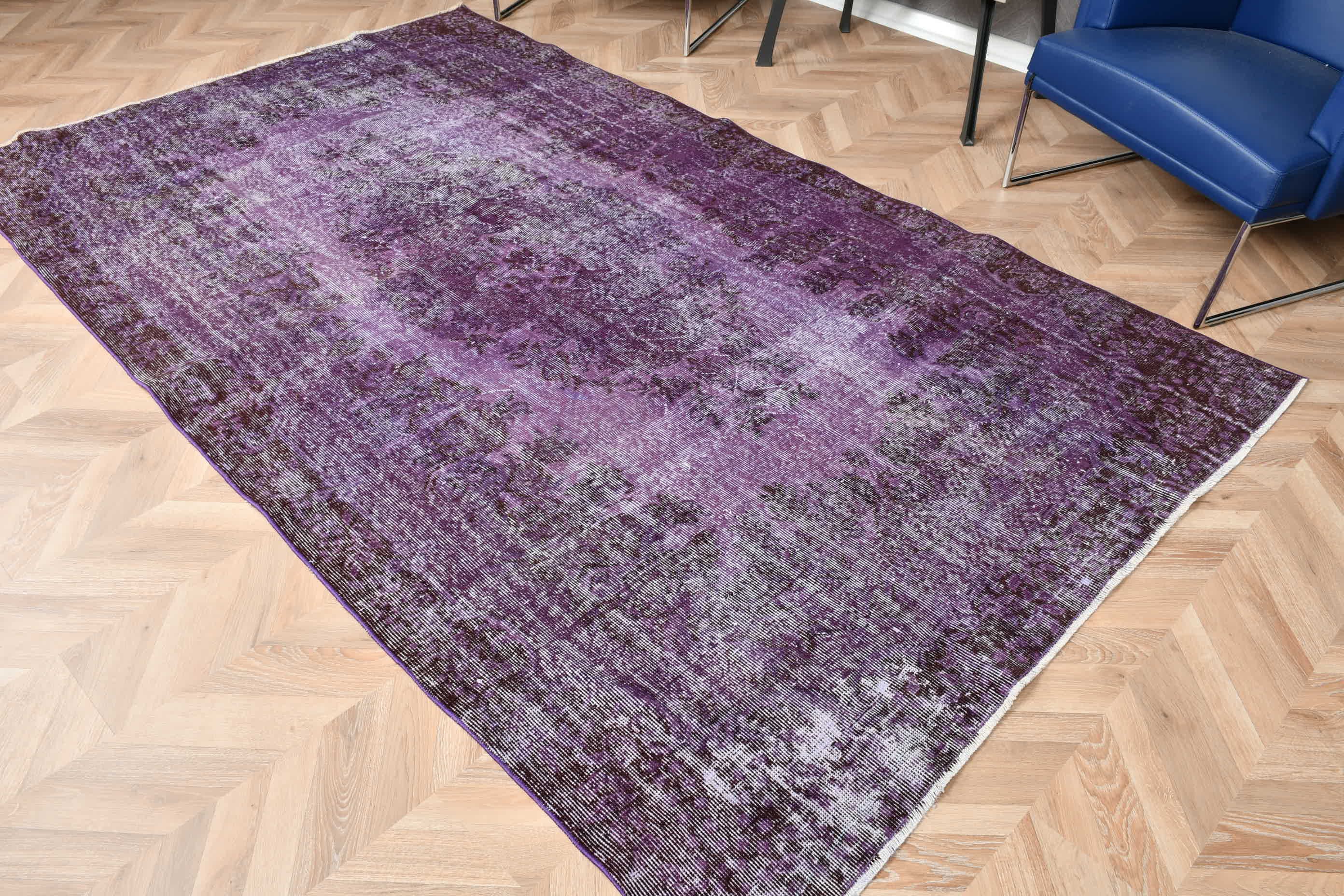 Oriental Rugs, Living Room Rug, Vintage Rug, Kitchen Rug, 5.3x8.8 ft Large Rug, Art Rug, Dining Room Rugs, Purple Kitchen Rugs, Turkish Rug