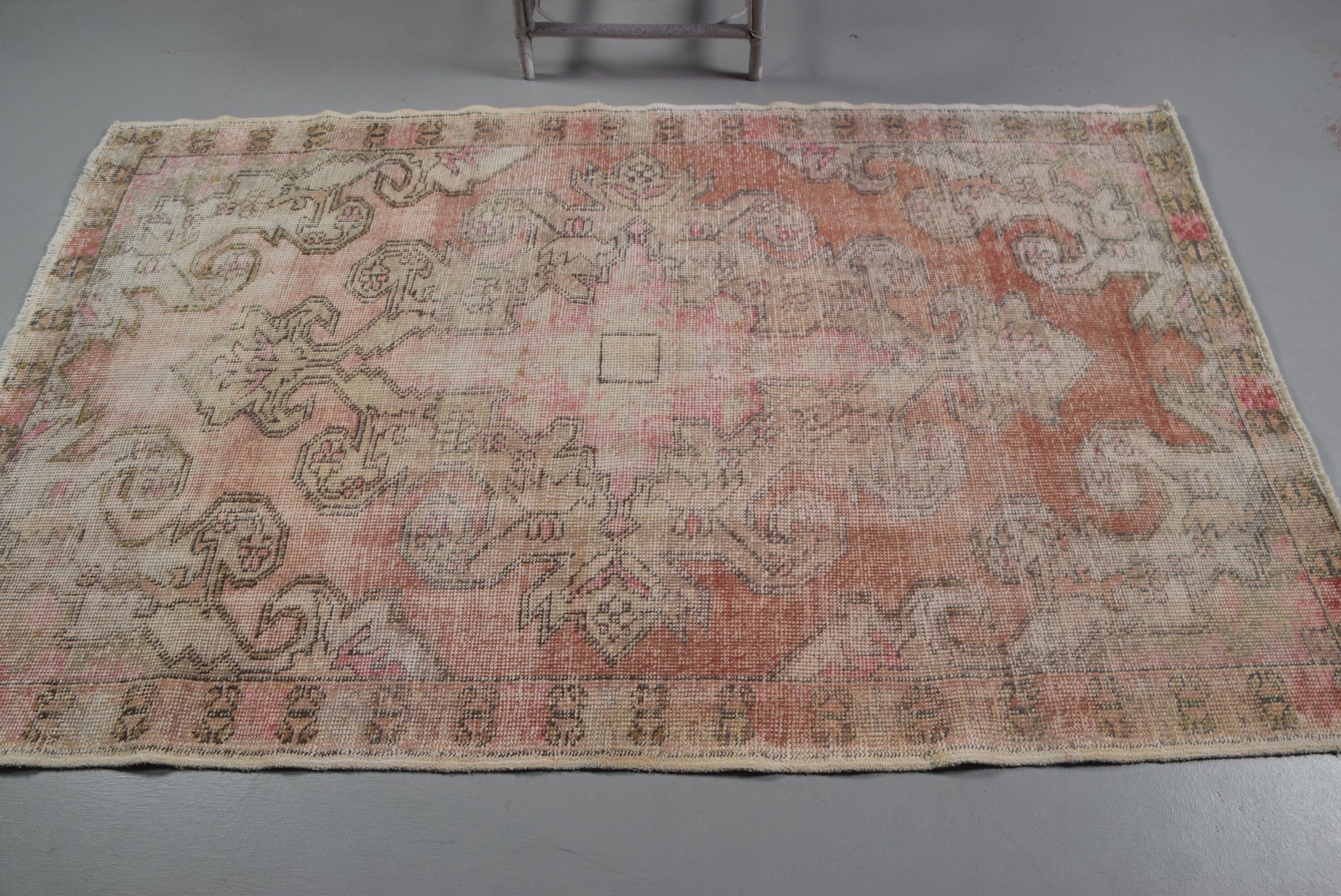 Red Moroccan Rugs, Wool Rug, Vintage Rug, Turkish Rug, Rugs for Dining Room, Kitchen Rug, 4.5x7 ft Area Rugs, Nursery Rugs