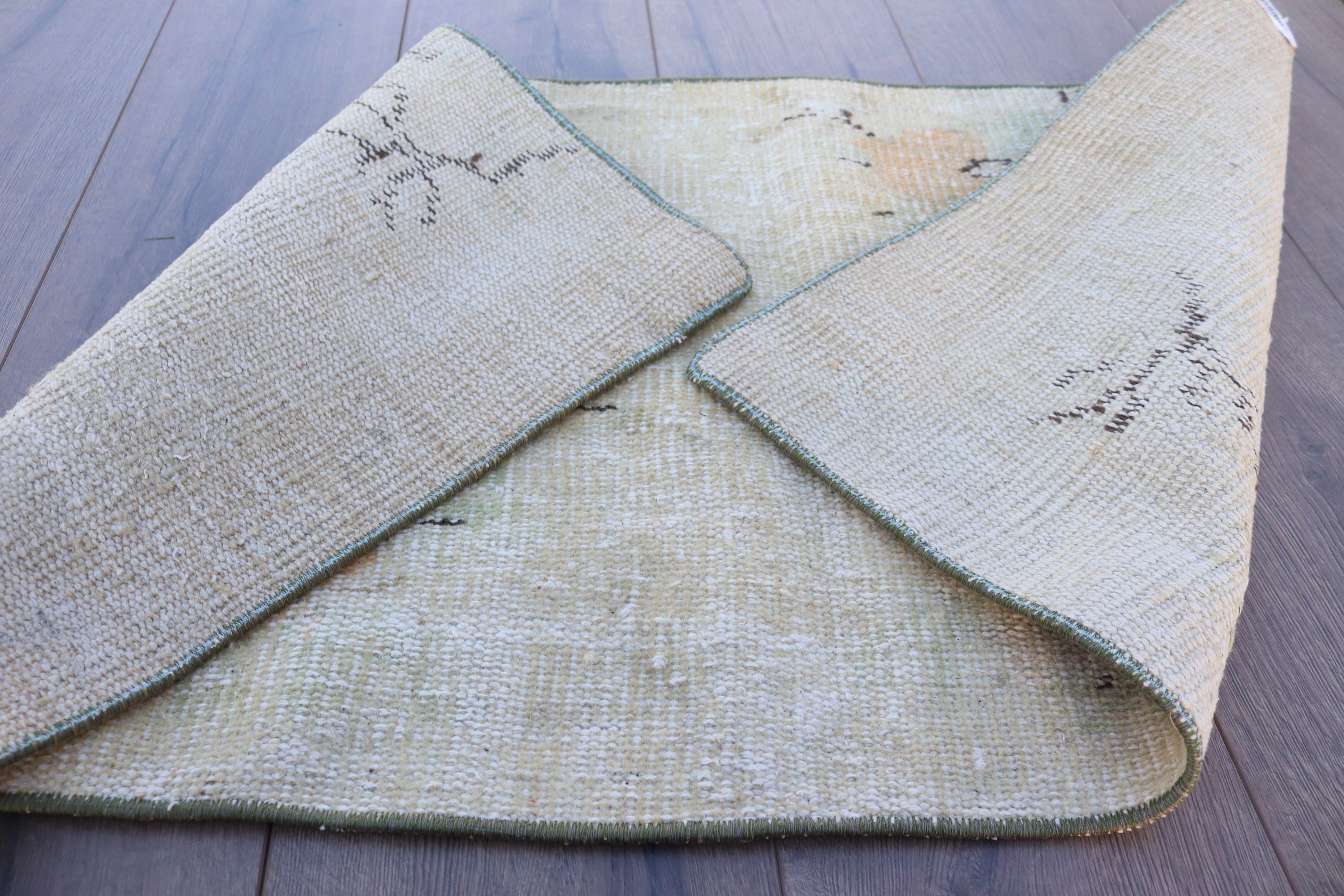 Kitchen Rugs, Moroccan Rugs, Vintage Rug, Boho Rug, Green Statement Rug, 1.8x3.4 ft Small Rug, Vintage Decor Rug, Nursery Rug, Turkish Rugs