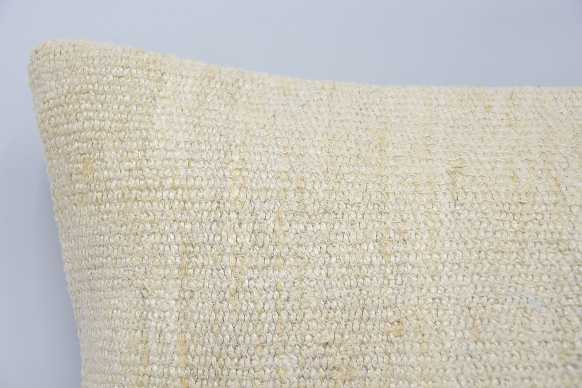 Floor Pillow, Outdoor Pillow Cover, 16"x24" White Cushion, Boho Pillow Sham Cover, Antique Pillows, Kilim Cushion Sham