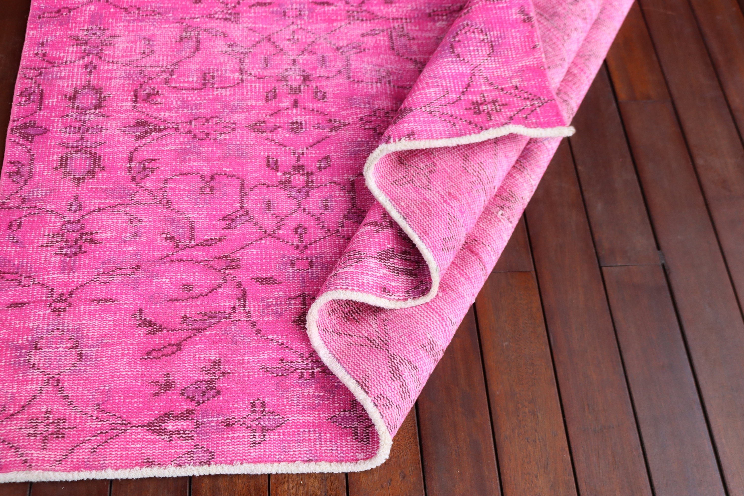 Vintage Rugs, Pink Luxury Rug, Living Room Rug, Flatweave Rug, Turkish Rug, Turkey Rug, Large Vintage Rug, 5.2x8.6 ft Large Rug, Modern Rug