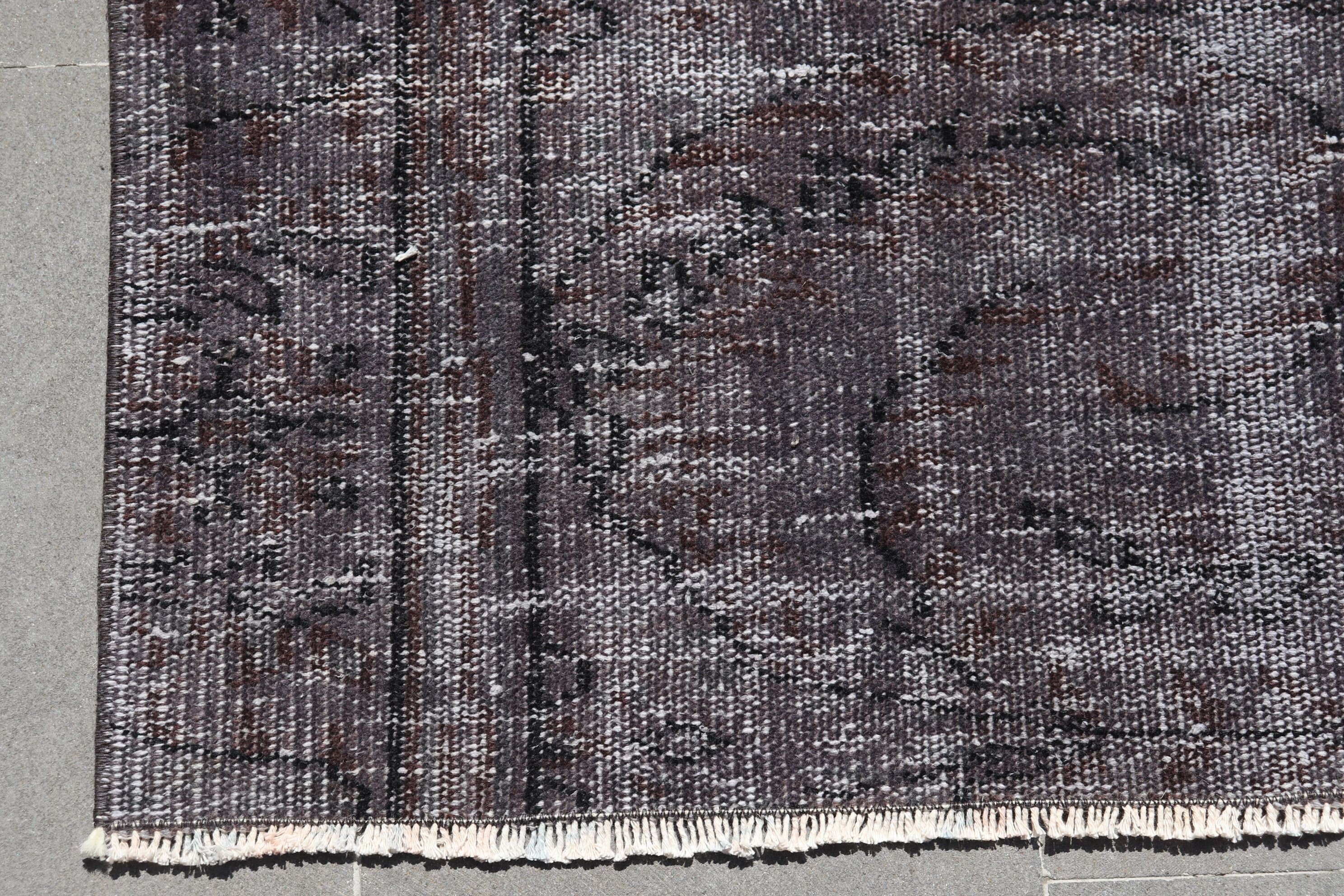 Mutfak Halısı, 5.2x6.2 ft Alan Halısı, Vintage Dekor Halısı, Vintage Halı, Yün Halısı, Yatak Odası Halıları, Kahverengi Yün Halısı, Yatak Odası Halısı, Türk Halısı