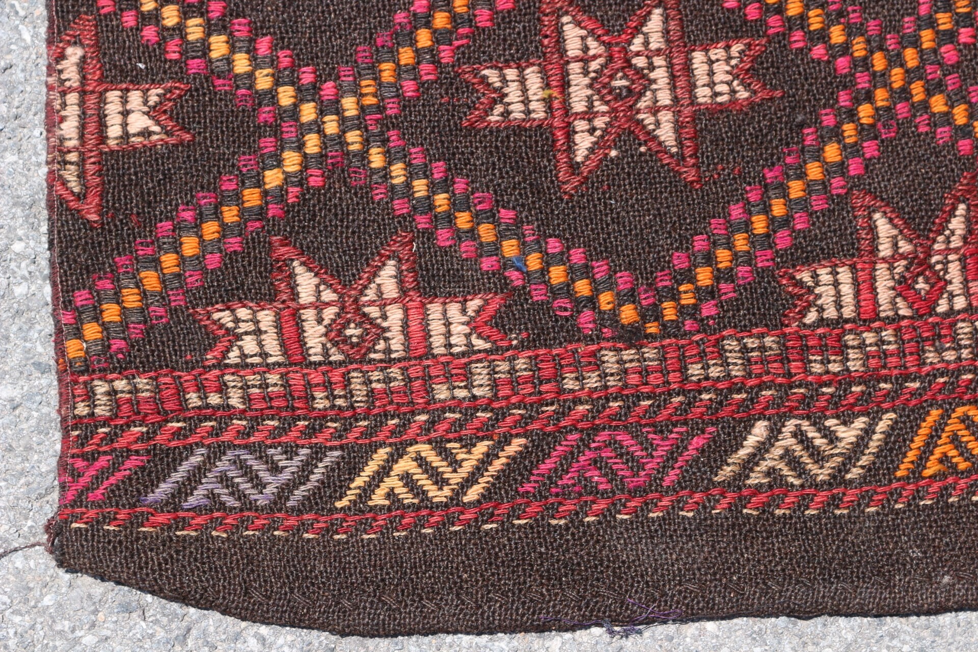 Kilim, Wool Rug, Turkish Rugs, Moroccan Rugs, Bedroom Rug, Vintage Rug, Boho Rug, 2.5x6.2 ft Accent Rugs, Entry Rugs, Black Cool Rugs