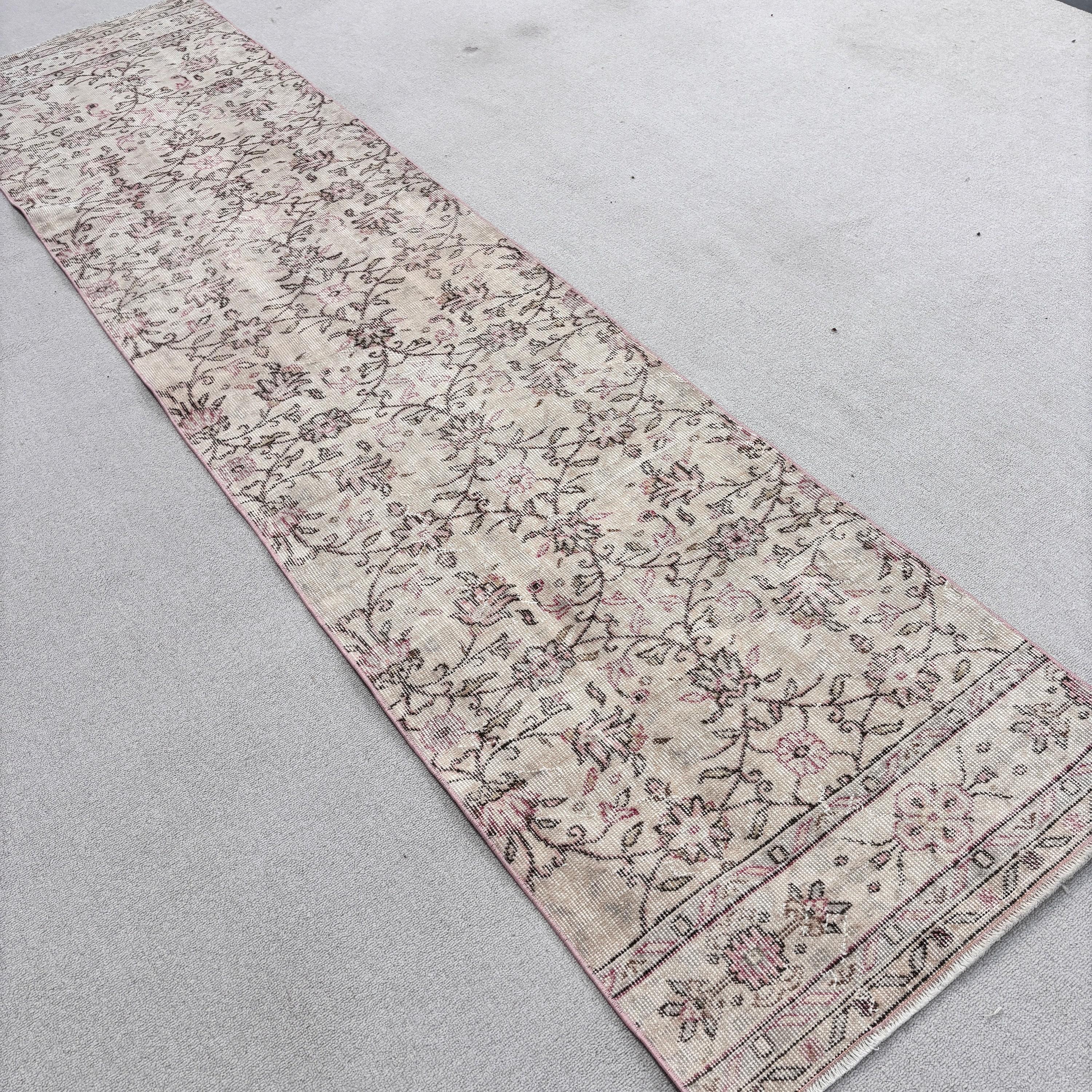 Long Runner Rugs, Oriental Rugs, Turkish Rug, Vintage Rugs, Bedroom Rugs, 2.6x10.1 ft Runner Rug, Rainbow Anatolian Rugs, Decorative Rugs