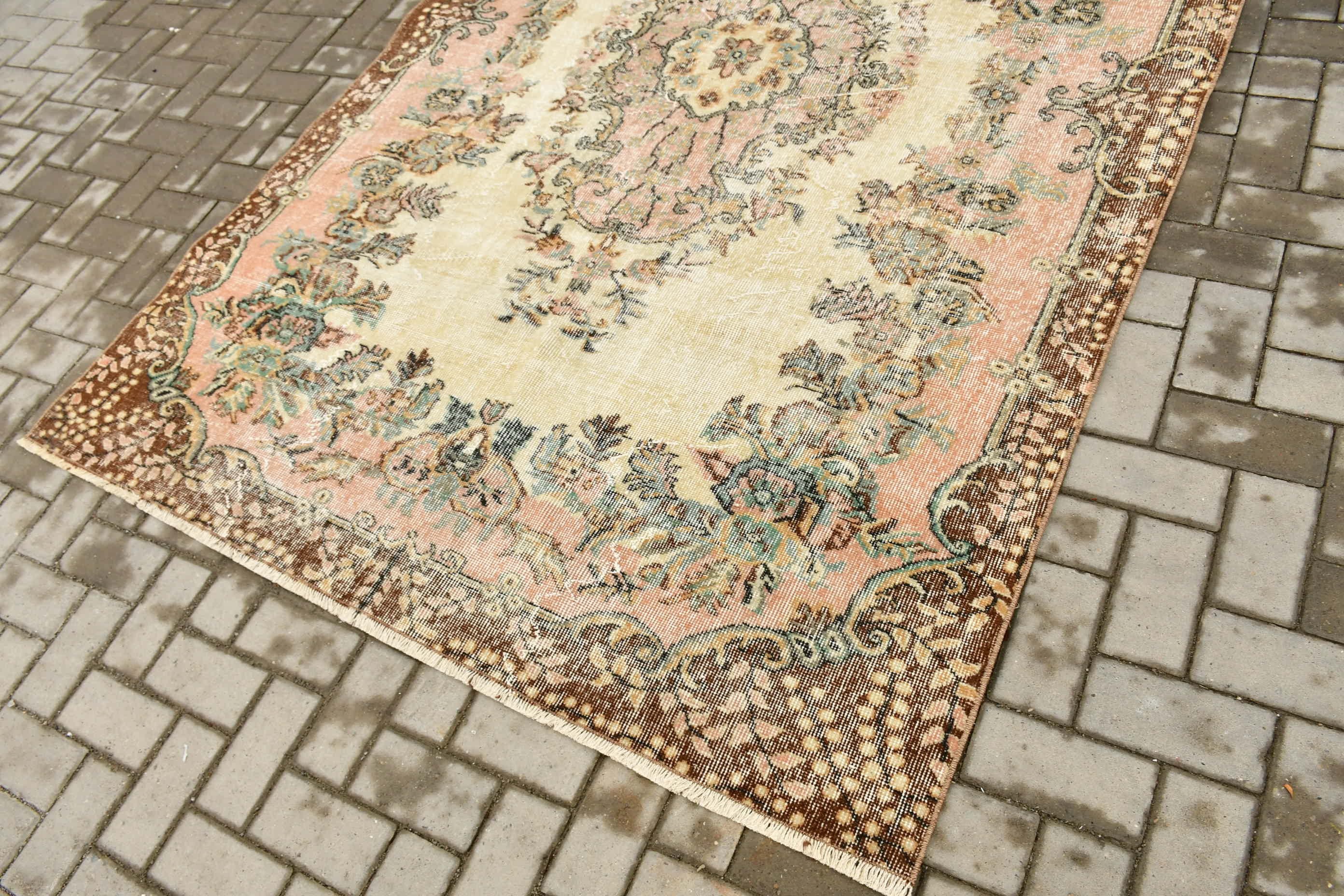 Oriental Rug, Bedroom Rugs, Vintage Rugs, Salon Rugs, Kitchen Rug, Brown  5.5x8.8 ft Large Rug, Turkish Rugs, Bohemian Rugs