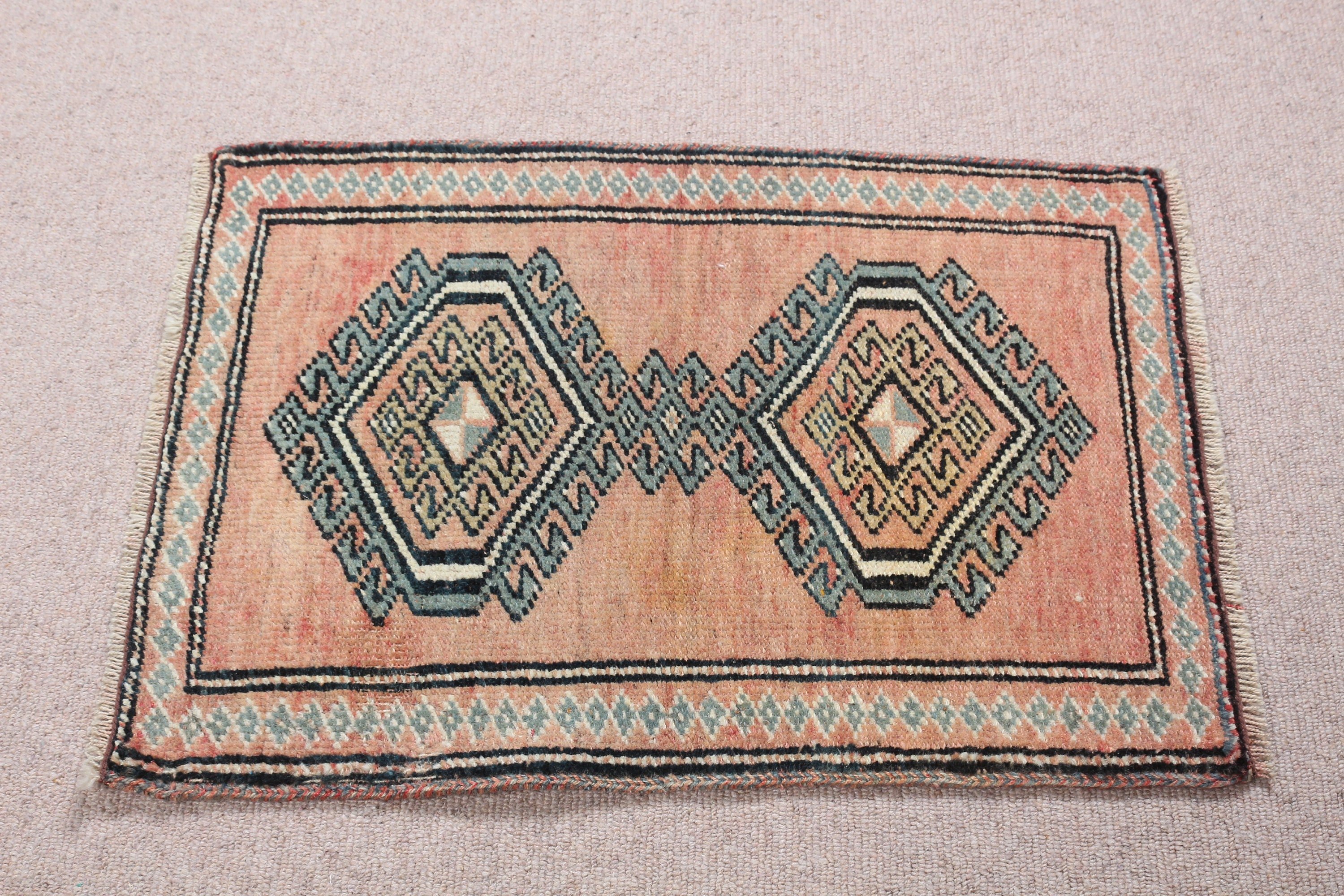 Giriş Halıları, Fas Halıları, Vintage Halı, Mavi Mutfak Halıları, Havalı Halı, Eklektik Halı, Mutfak Halıları, Türk Halıları, 1,5x2,2 ft Küçük Halılar