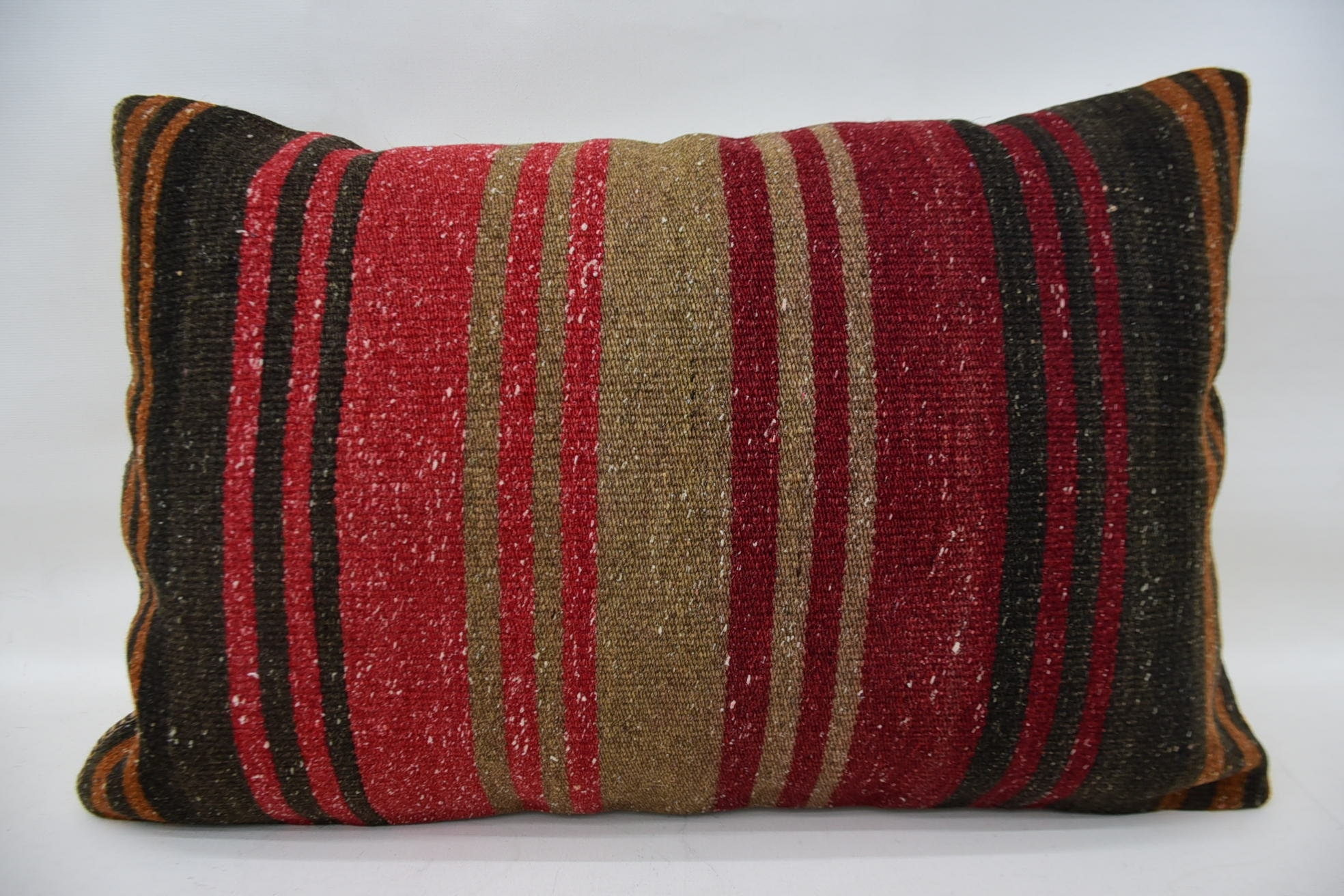 Tribal Pillow Case, Handmade Kilim Cushion, 16"x24" Red Cushion Case, Turkish Pillow, Antique Pillows, Aesthetic Pillow Cover