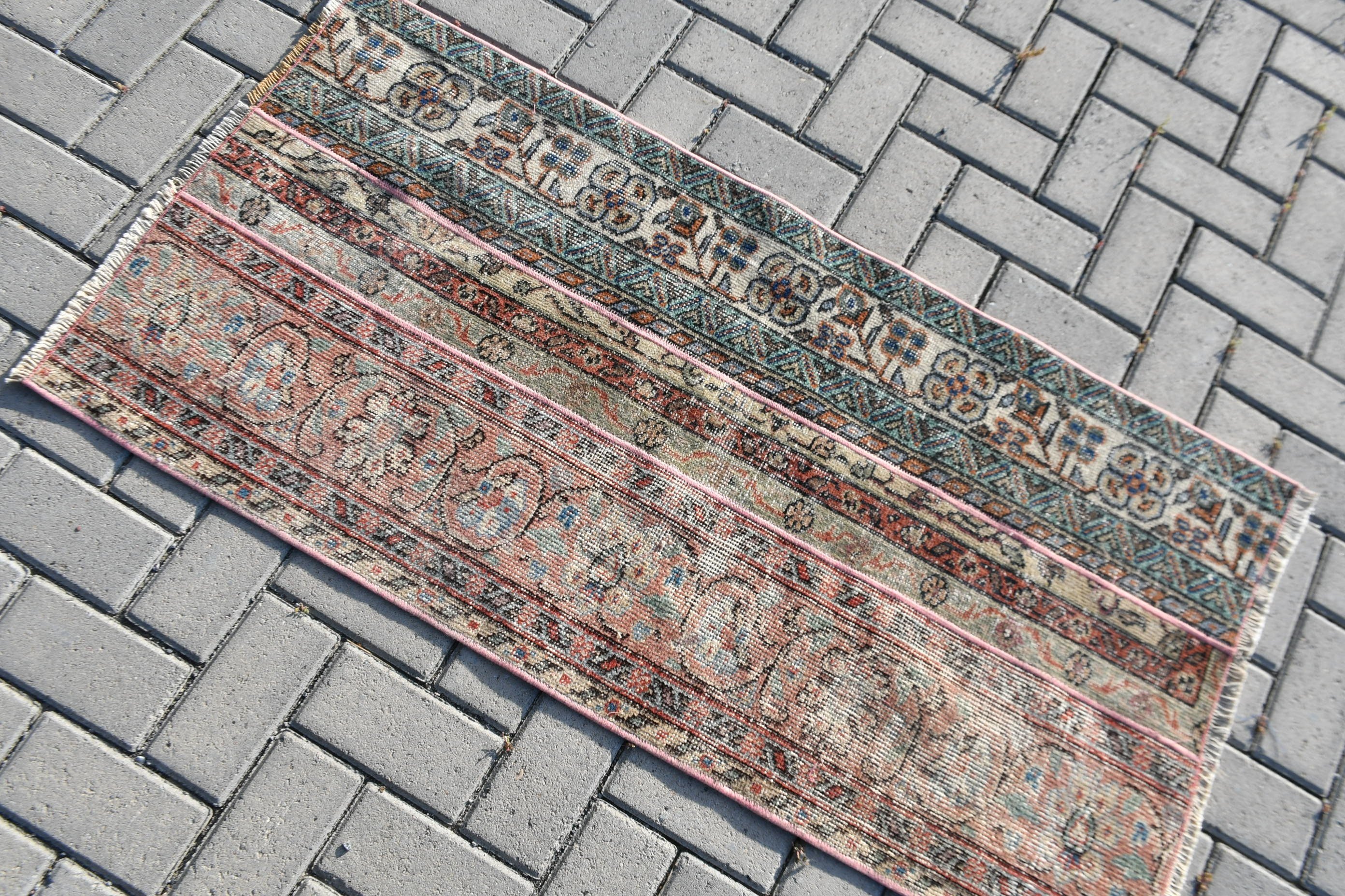 Rugs for Kitchen, Bath Rug, Vintage Rugs, Oushak Rug, Bedroom Rug, Kitchen Rug, Turkish Rug, Green Moroccan Rug, 2.2x4.4 ft Small Rug