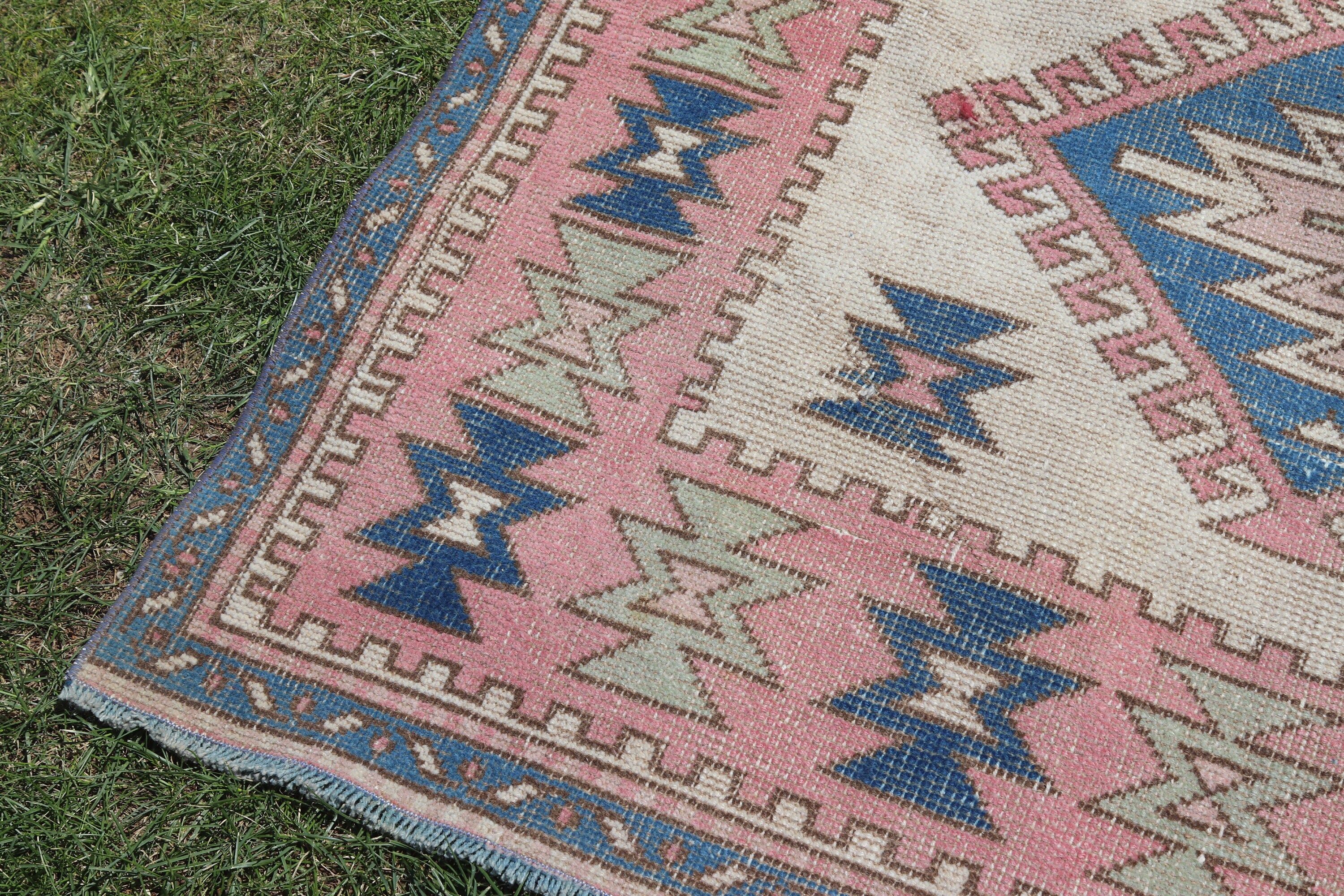 Düz Dokuma Halı, Vintage Halı, Boho Alan Halıları, Pembe Modern Halılar, 4.1x6.9 ft Alan Halısı, Yatak Odası Halıları, Etnik Halı, Türk Halısı, Oushak Alan Kilimi