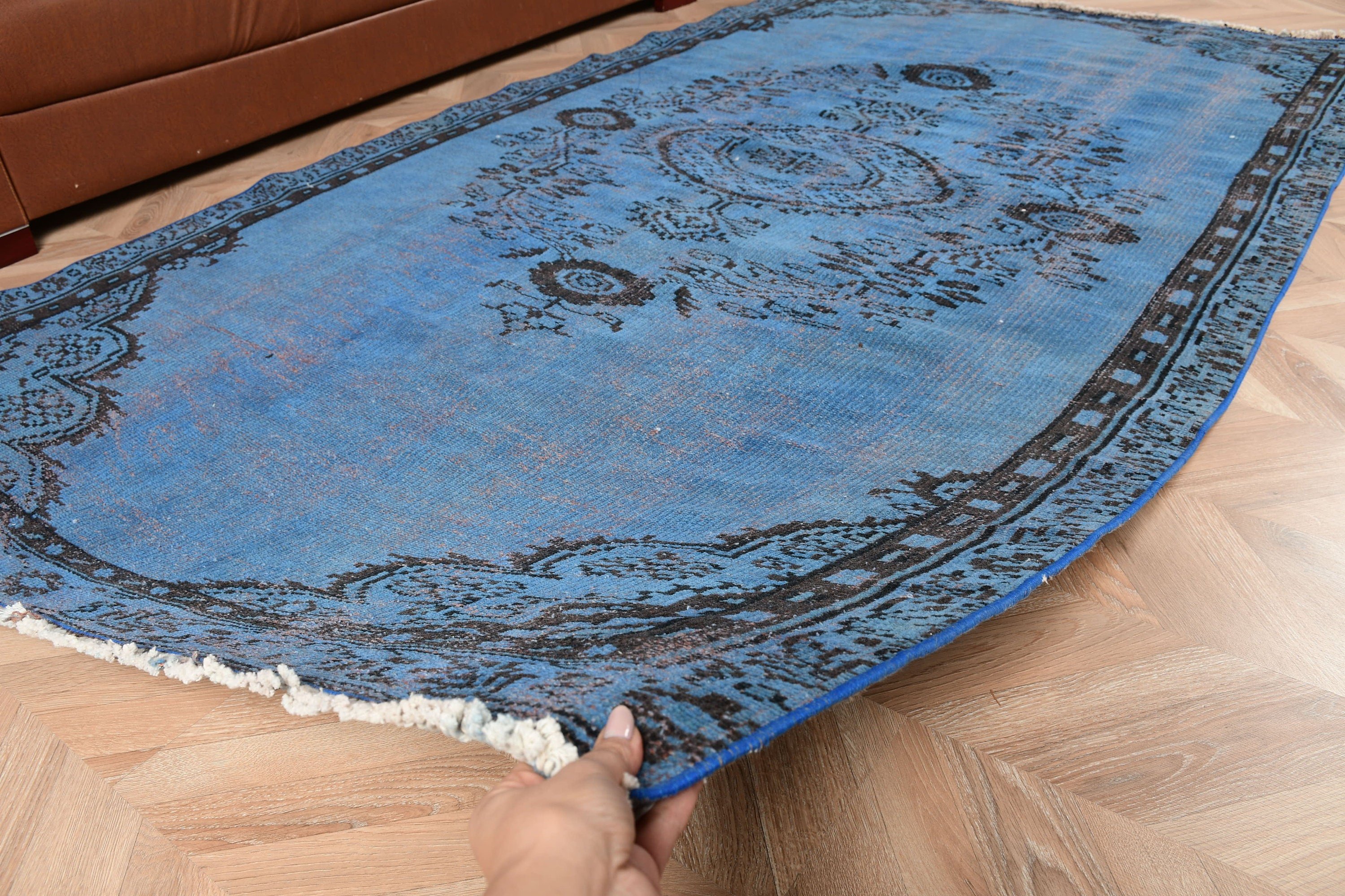 Bedroom Rugs, Pale Rug, Oriental Rug, Blue Home Decor Rug, 4.9x8.4 ft Large Rug, Turkish Rug, Vintage Rugs, Dining Room Rug