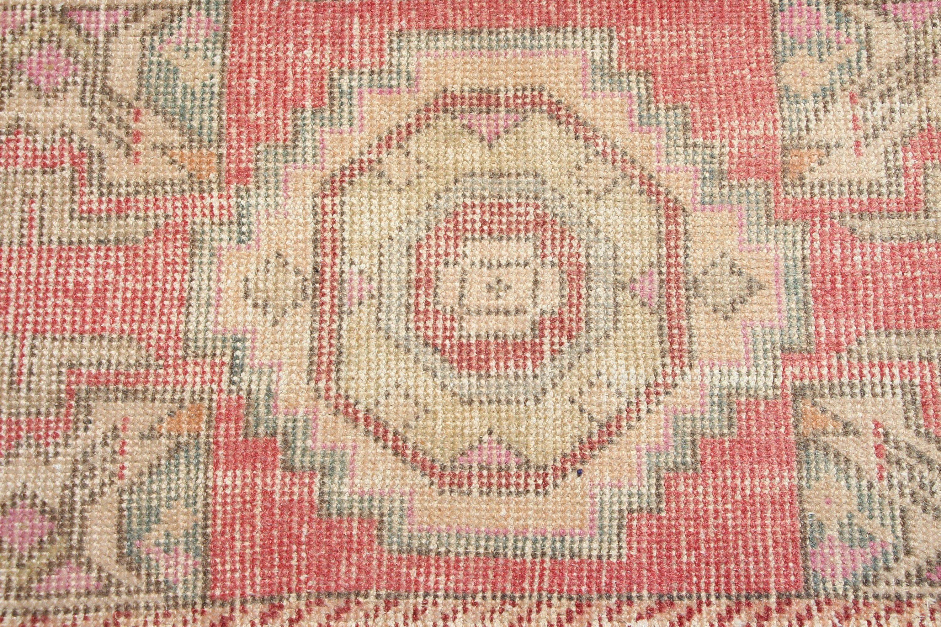 Turkish Rug, Floor Rugs, Red Cool Rug, 1.6x2.7 ft Small Rugs, Rugs for Bathroom, Kitchen Rugs, Vintage Rug, Door Mat Rug, Moroccan Rug