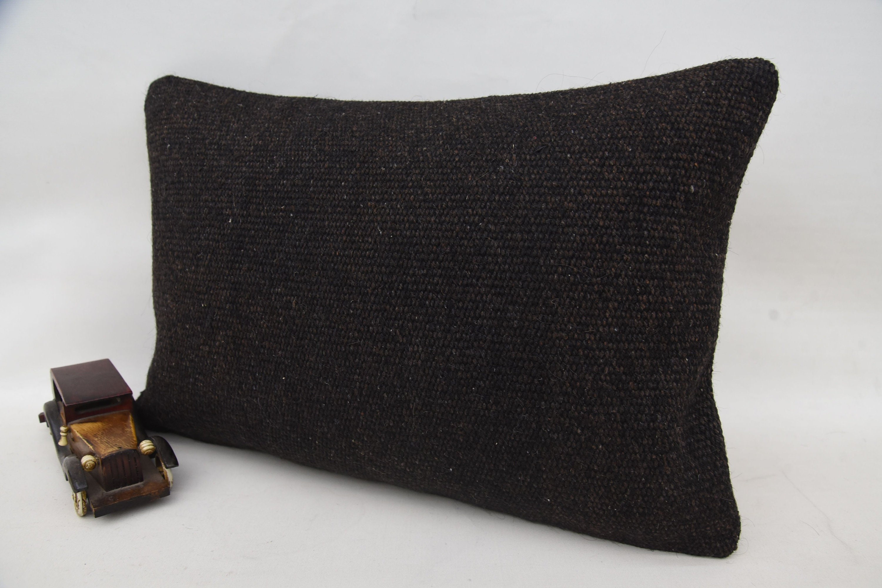 16"x24" Brown Cushion Cover, Neutral Pillow Case, Vintage Pillow, Turkish Pillow, Turkish Kilim Pillow, Boho Throw Pillow
