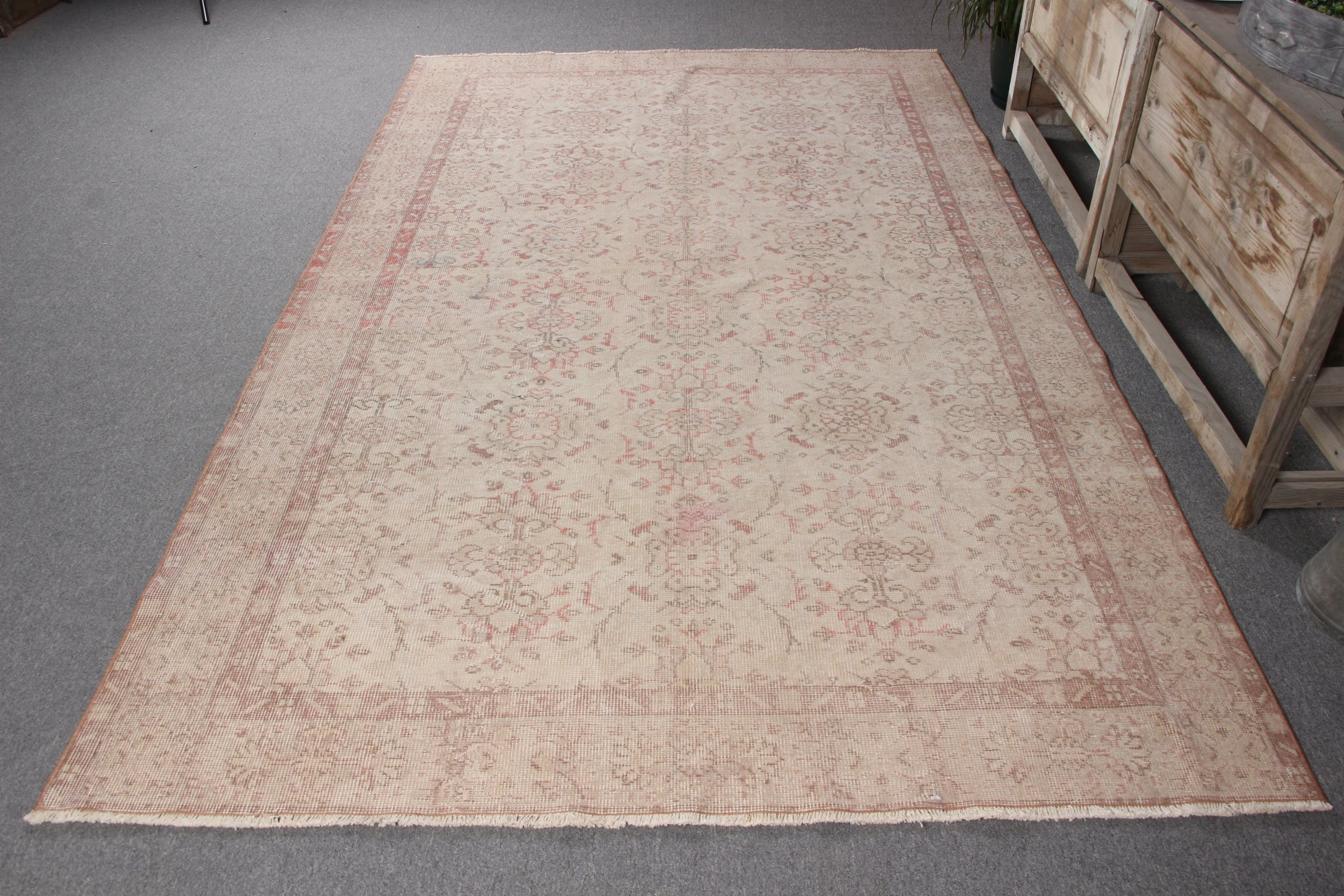 Dining Room Rug, Beige Wool Rugs, 5.5x9 ft Large Rugs, Oriental Rugs, Large Wool Rug Rugs, Turkish Rug, Salon Rug, Wool Rugs, Vintage Rugs