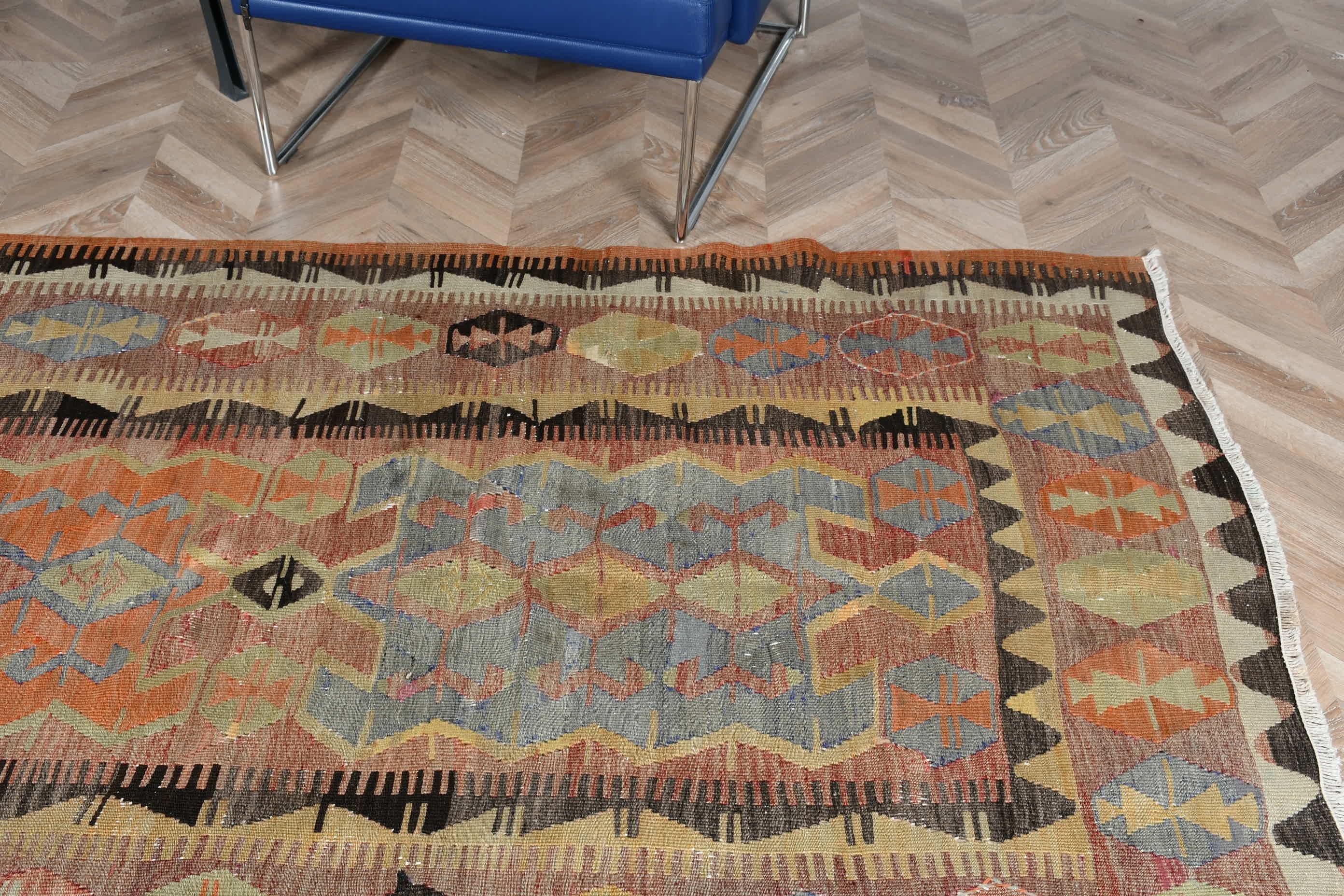 Türk Halısı, Tasarımcı Halısı, Turuncu Mutfak Halısı, Yatak Odası Halıları, 4.4x11.4 ft Runner Halısı, Mutfak Halıları, Kilim, Vintage Halılar, Antika Halı