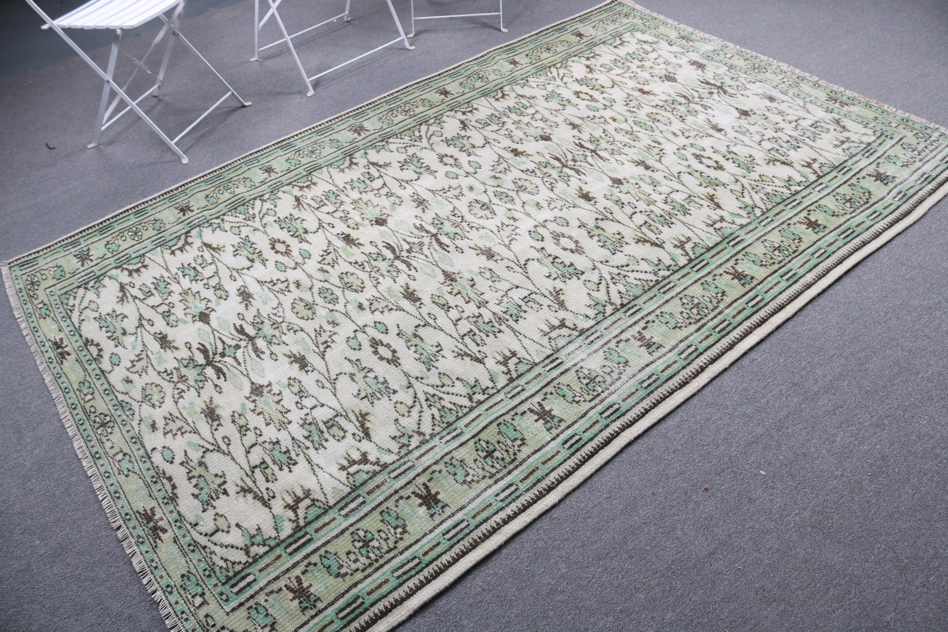 Düz Dokuma Halı, Büyük Boho Halıları, Türk Halıları, Yatak Odası Halıları, Bej Geometrik Halı, 5.2x8.1 ft Büyük Halılar, Anadolu Halısı, Vintage Halılar