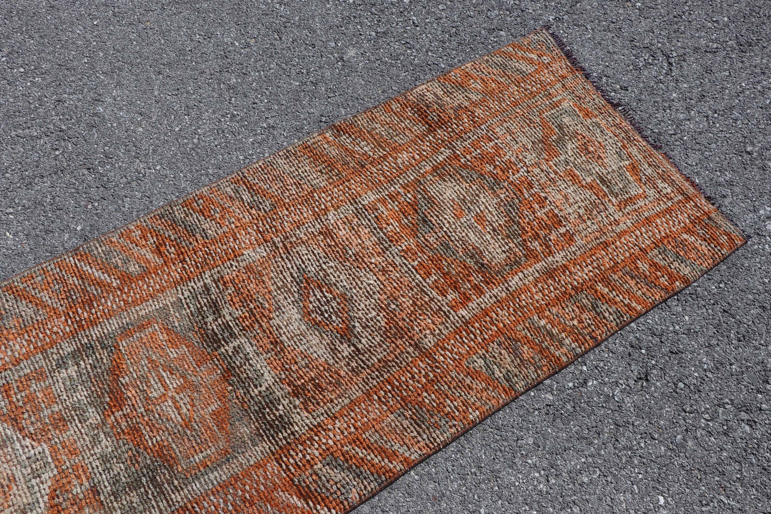 Yer Halısı, Türk Halıları, Koridor Halısı, Vintage Halılar, 2,3x7,7 ft Runner Halısı, Bej Oryantal Halı, Ev Dekor Halısı, Mutfak Halısı, El Yapımı Halı