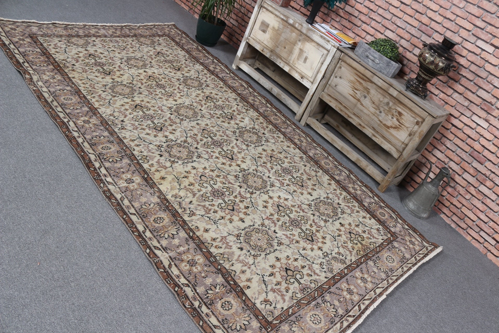 Beige Bedroom Rug, Decorative Rugs, Bedroom Rug, Living Room Rug, Turkish Rug, Moroccan Rug, 5.2x9.1 ft Large Rugs, Vintage Rug, Salon Rug