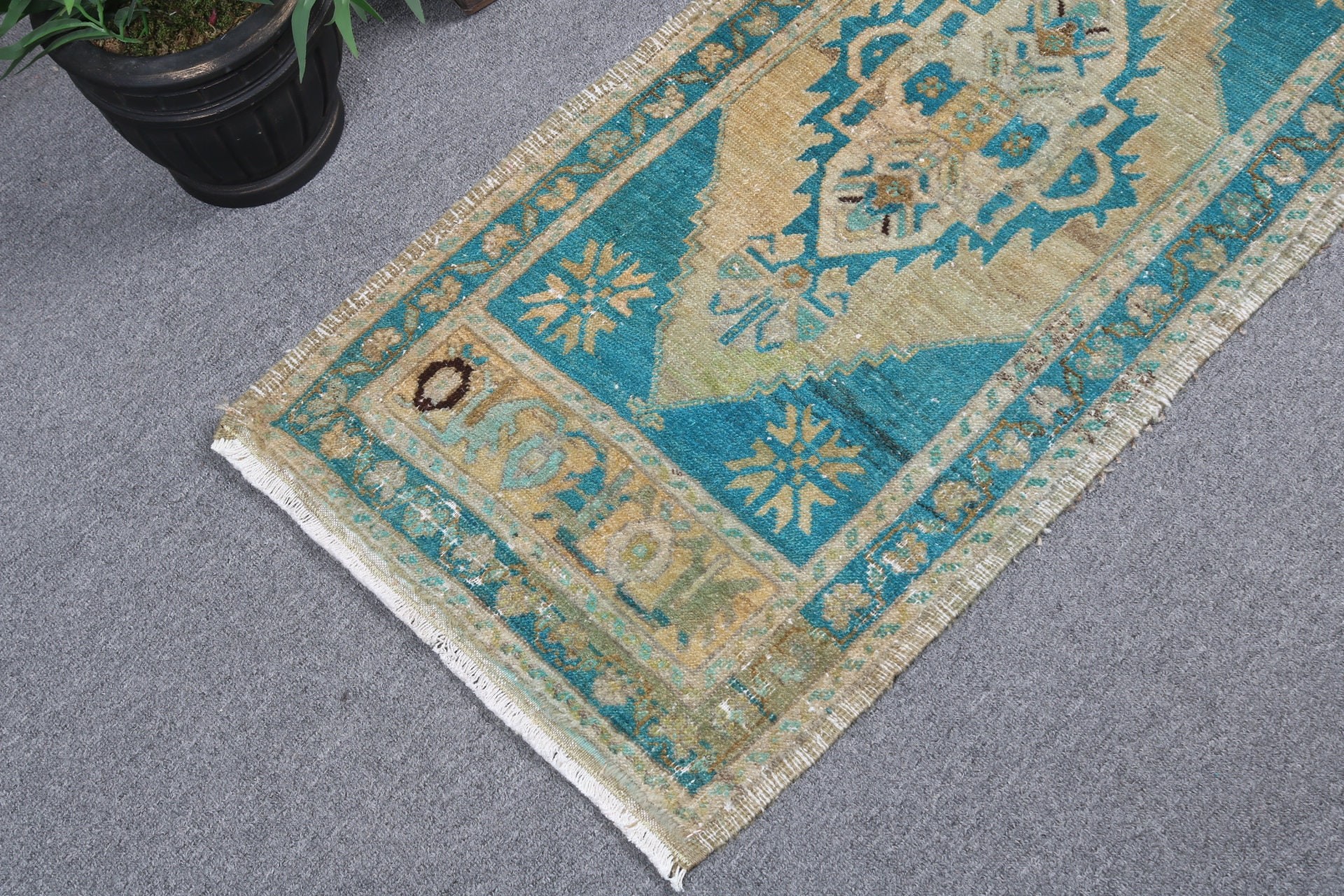 Car Mat Rugs, Brown Antique Rugs, Bedroom Rugs, Kitchen Rug, Bath Mat Cute Rug, Bath Rugs, Vintage Rugs, 1.7x3.7 ft Small Rug, Turkish Rugs