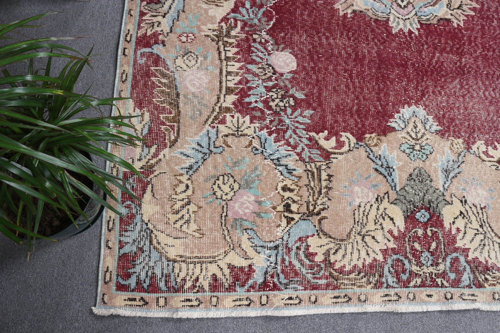 Mor Oryantal Halı, Yatak Odası Halısı, Ofis Halısı, Yemek Odası Halısı, 5.7x9.5 ft Büyük Halılar, Salon Halısı, Vintage Halı, Türk Halıları, Antika Halı