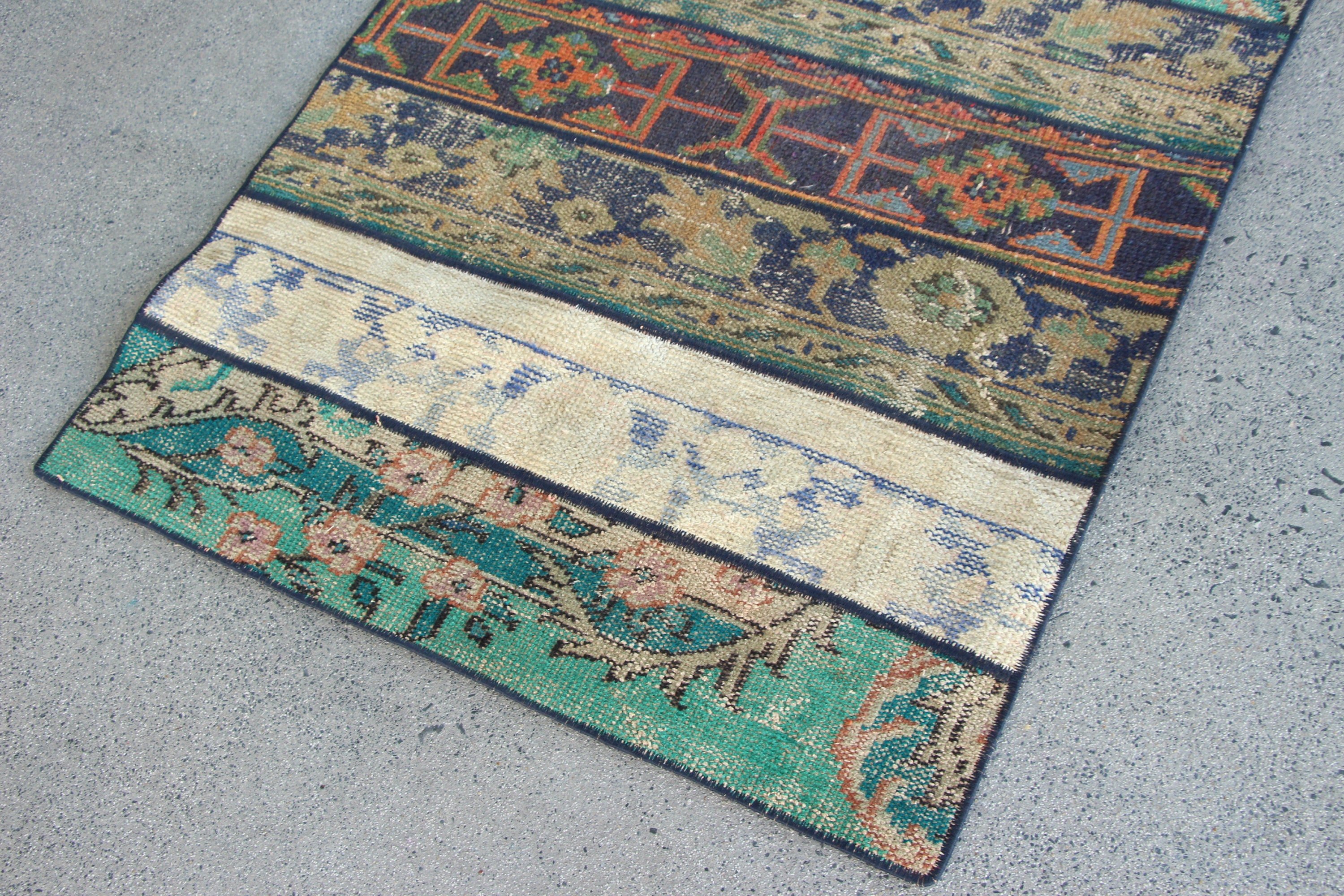 Turkish Rug, Blue Floor Rug, 3.1x3.6 ft Small Rug, Floor Rug, Bedroom Rug, Boho Rug, Cool Rug, Bath Rug, Vintage Rug, Rugs for Bath