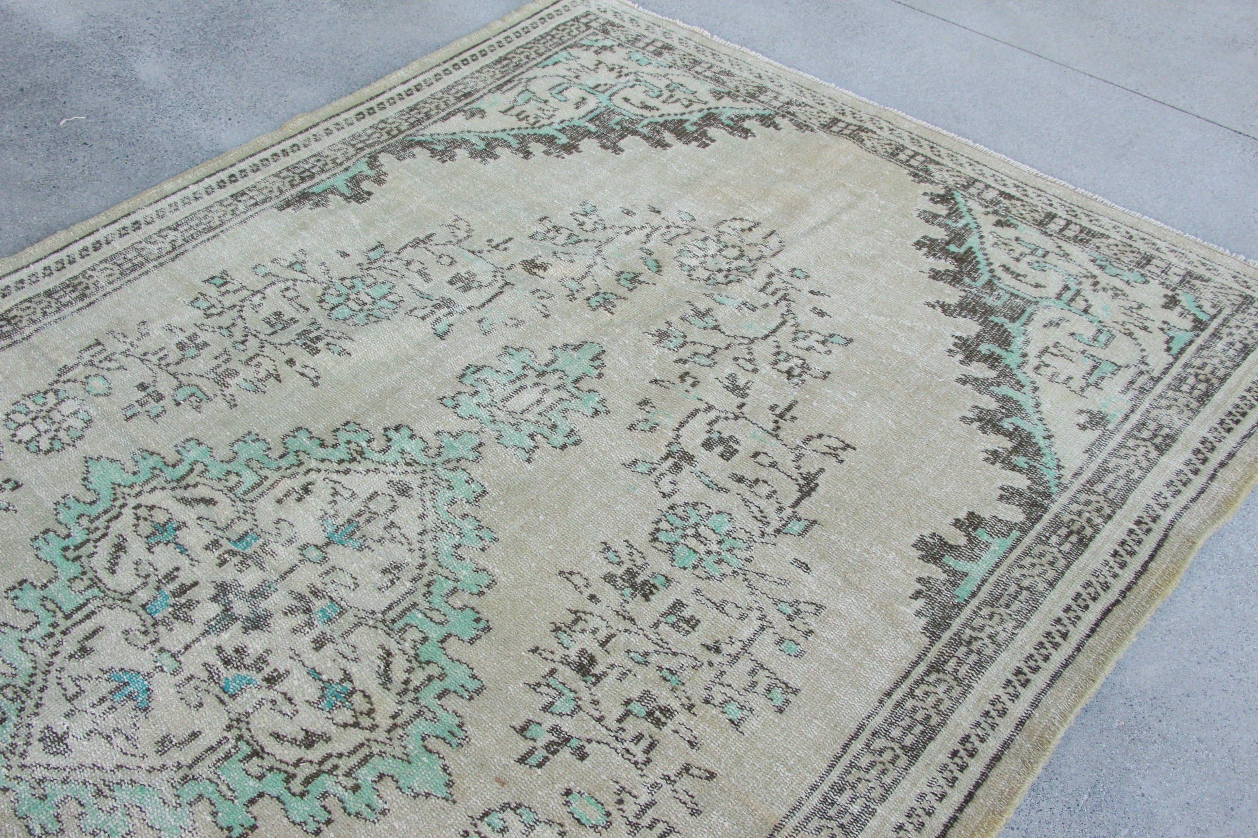 Salon Rugs, Beige  5.7x9.7 ft Large Rug, Boho Rugs, Vintage Rug, Dining Room Rugs, Kitchen Rug, Turkish Rugs