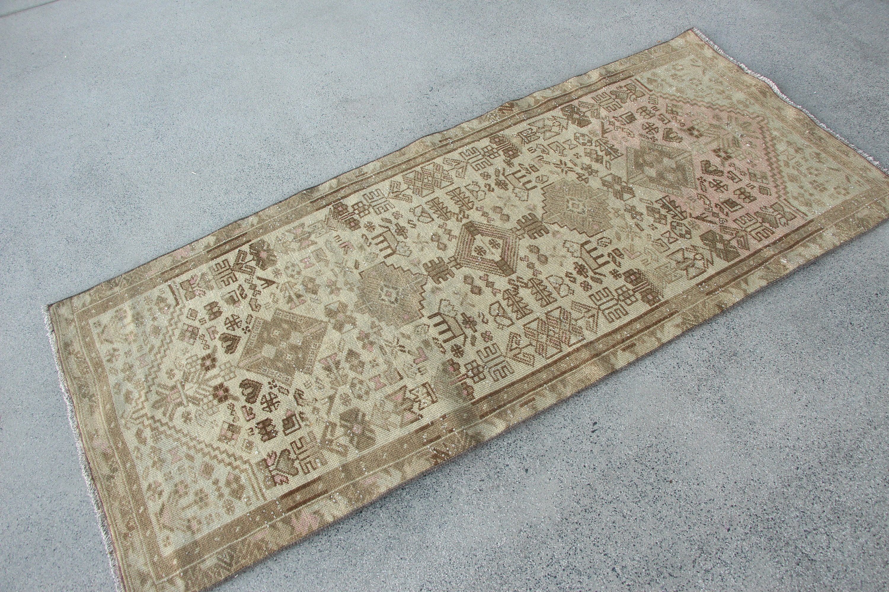 Home Decor Rugs, Nursery Rug, Entry Rugs, Bright Rug, 2.7x6.4 ft Accent Rug, Bedroom Rugs, Vintage Rug, Beige Anatolian Rugs, Turkish Rug