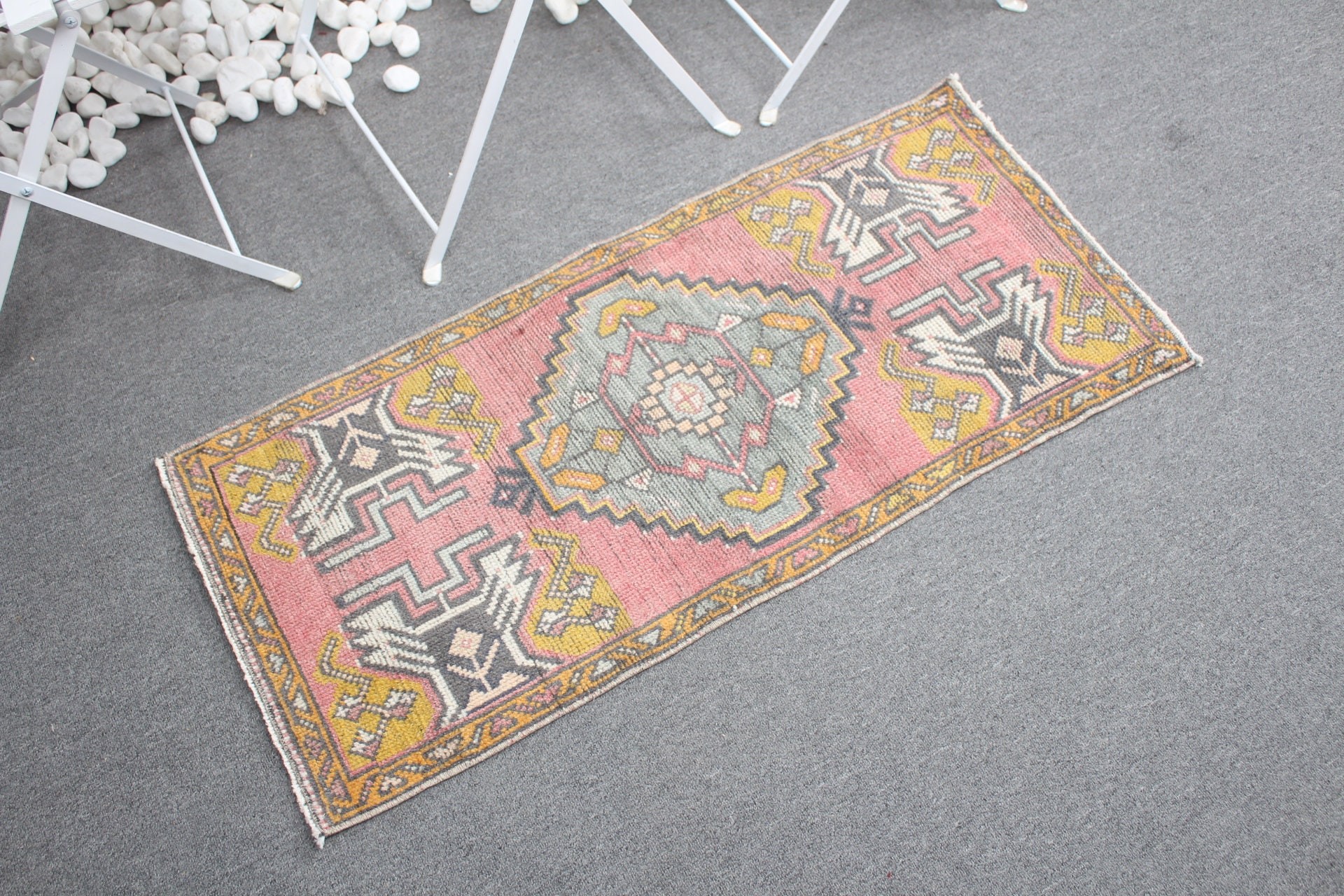 Yatak Odası Halıları, Yün Halı, Boho Halı, Kırmızı Yün Halı, Mutfak Halıları, Türk Halısı, Yer Halıları, Vintage Halı, Kapı Paspası Halısı, 1.6x3.5 ft Küçük Halı