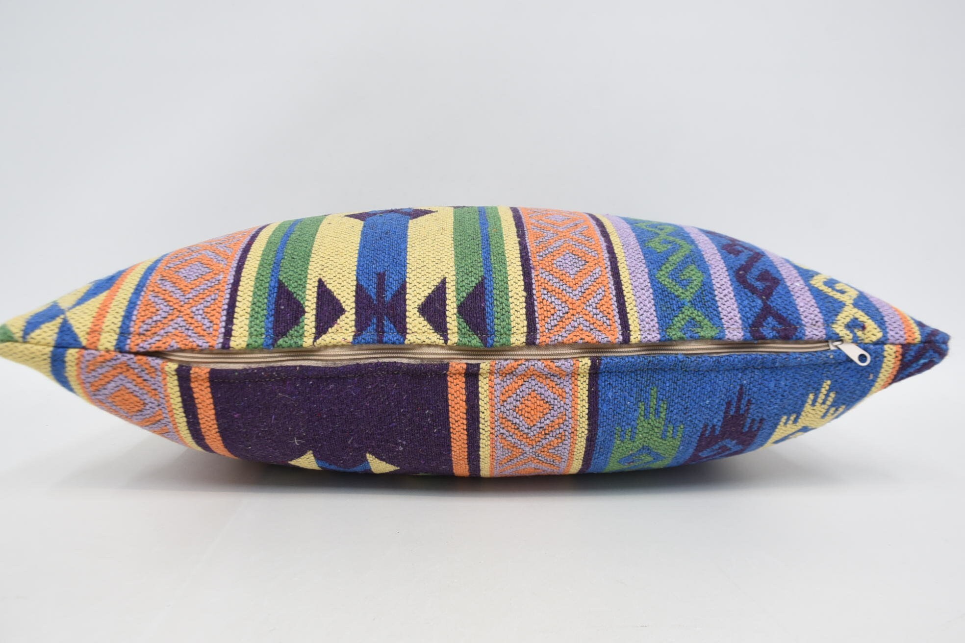 16"x24" Blue Cushion Case, Outdoor Cushion, Throw Kilim Pillow, Wholesale Pillow Case, Boho Pillow, Home Decor Pillow