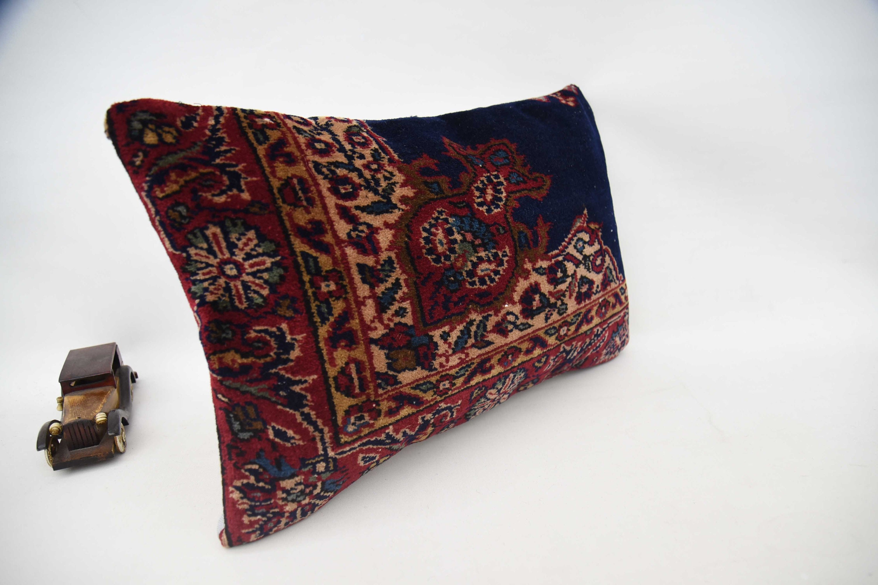 Pet Cushion Cover, Boho Pillow, Turkish Kilim Pillow, 16"x24" Brown Cushion, One Of A Kind Cushion, Authentic Pillow Sham, Antique Pillows