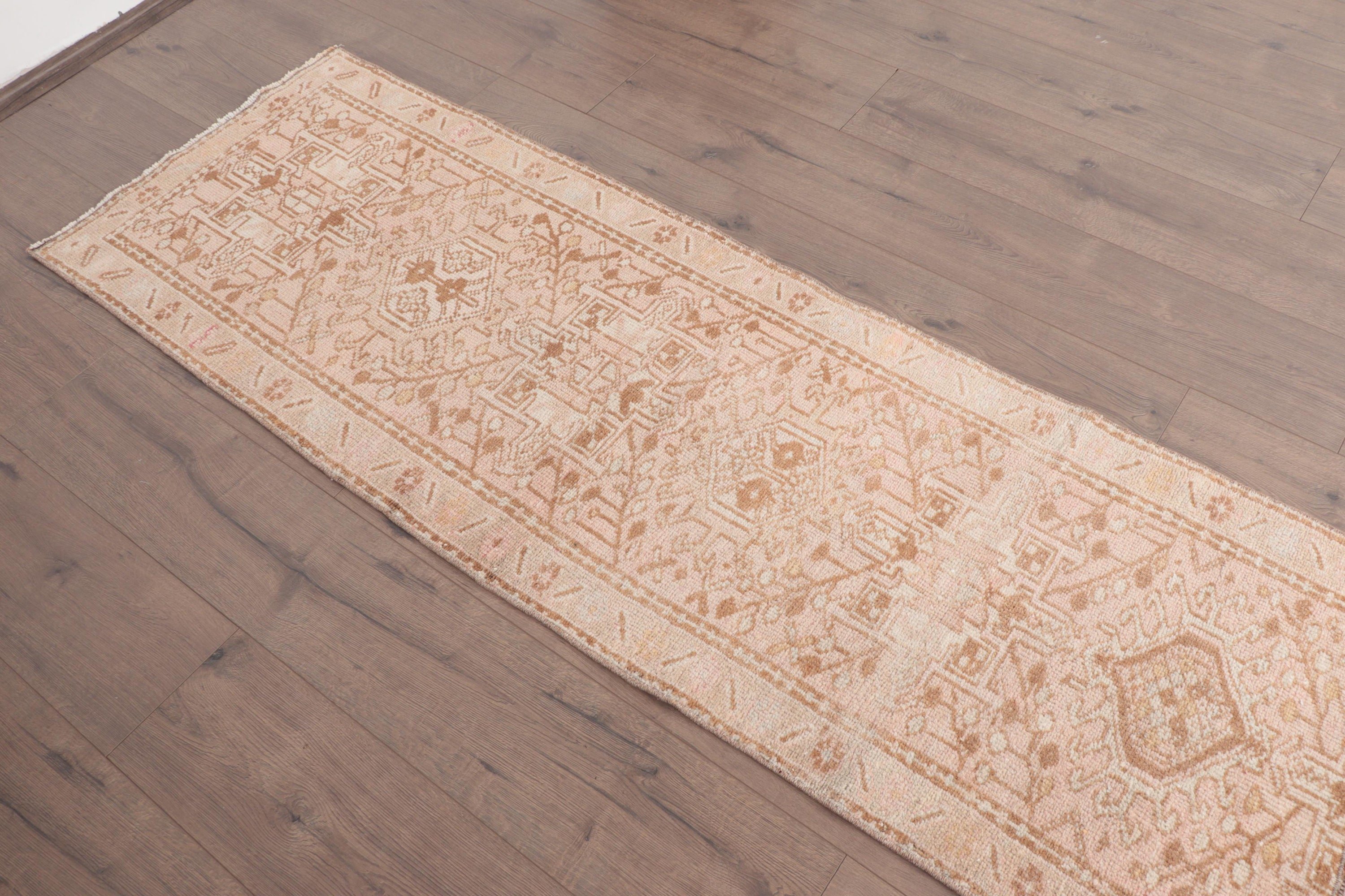 Boho Halıları, Türk Halıları, Bej Antika Halılar, 2x6 ft Runner Halısı, Lüks Halı, Antika Halı, Koridor Halıları, Beni Ourain Runner Halıları, Vintage Halı