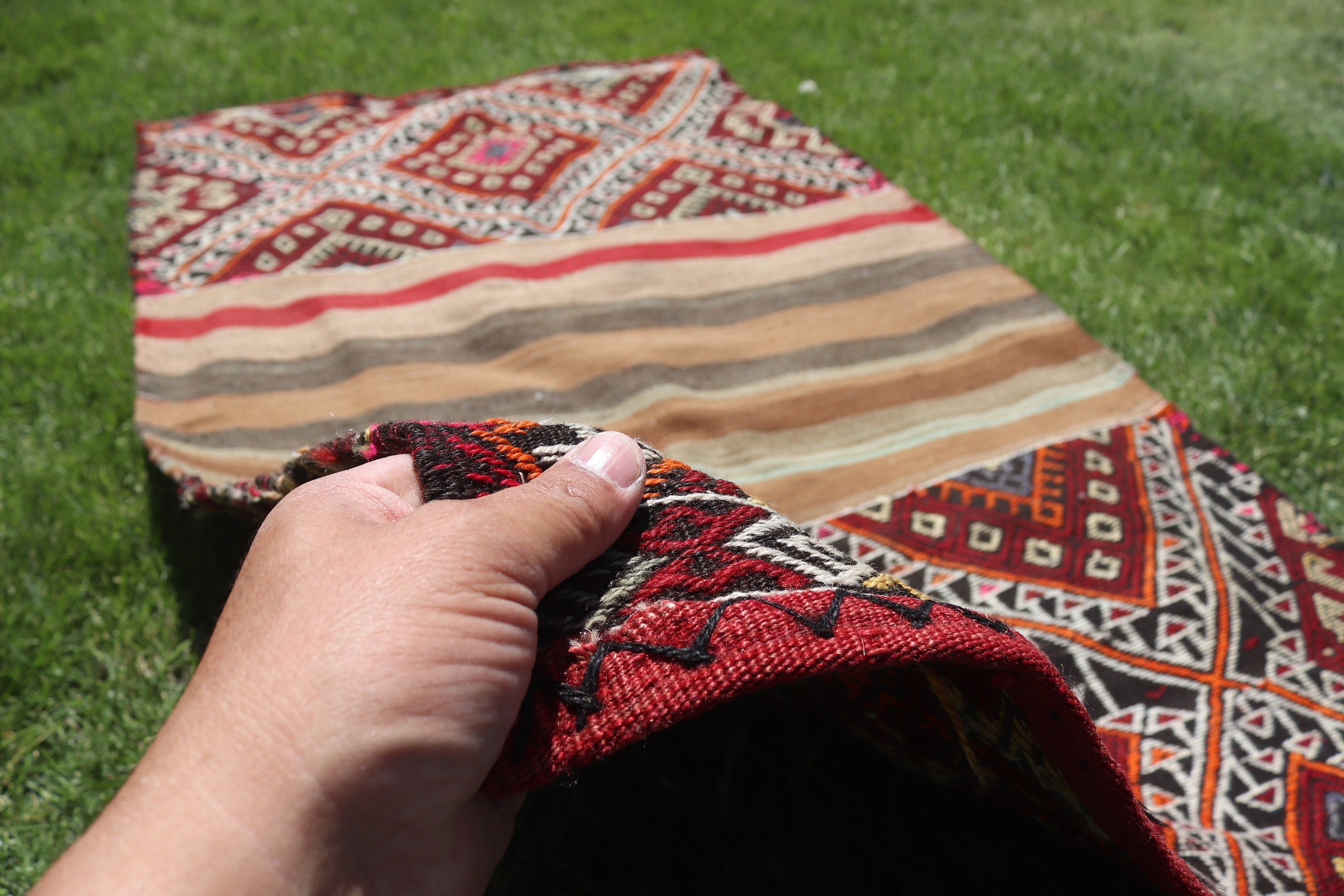 Floor Rugs, 2.9x5.2 ft Accent Rug, Red Floor Rugs, Geometric Rug, Turkish Rugs, Boho Accent Rug, Vintage Rug, Kilim, Rugs for Accent