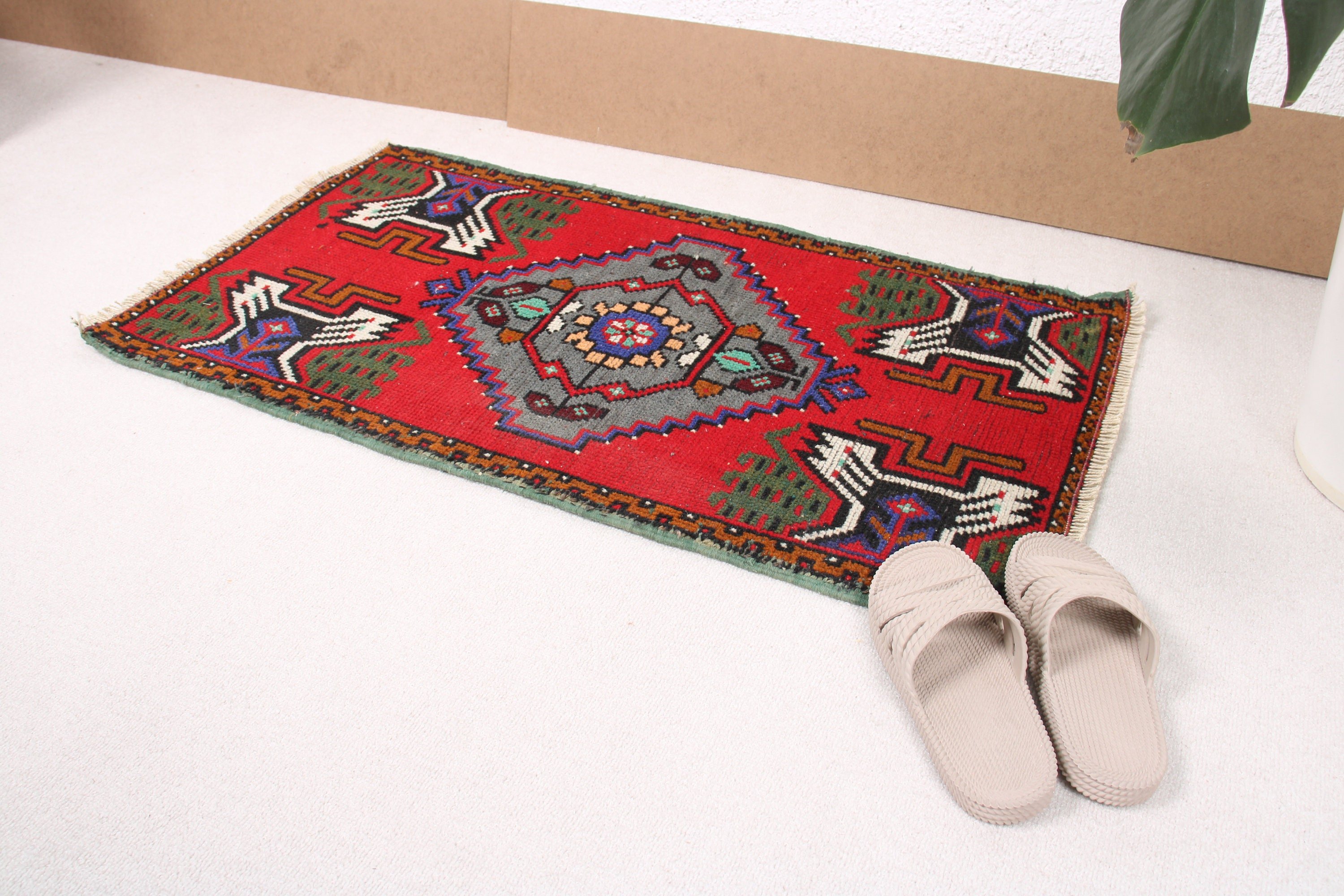 Vintage Rug, Turkish Rugs, Small Vintage Rugs, Anatolian Rugs, Red Flatweave Rug, Small Area Rugs, Moroccan Rugs, 1.8x3.2 ft Small Rug