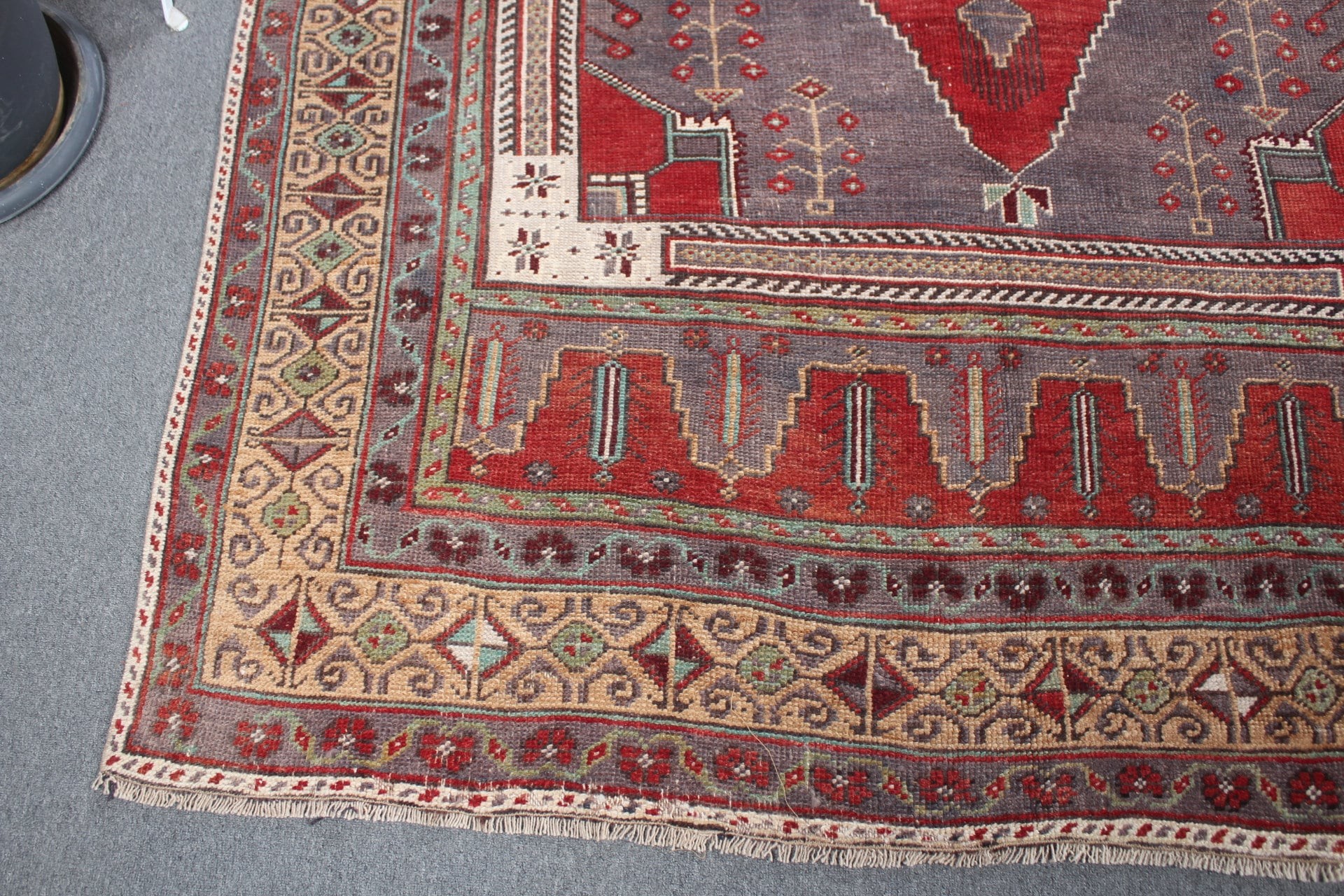 Mutfak Halısı, Oturma Odası Halıları, Etnik Halı, 5.4x10.3 ft Büyük Halılar, Yün Halılar, Türk Halısı, Vintage Halı, Yemek Odası Halısı, Kırmızı Ev Dekor Halısı