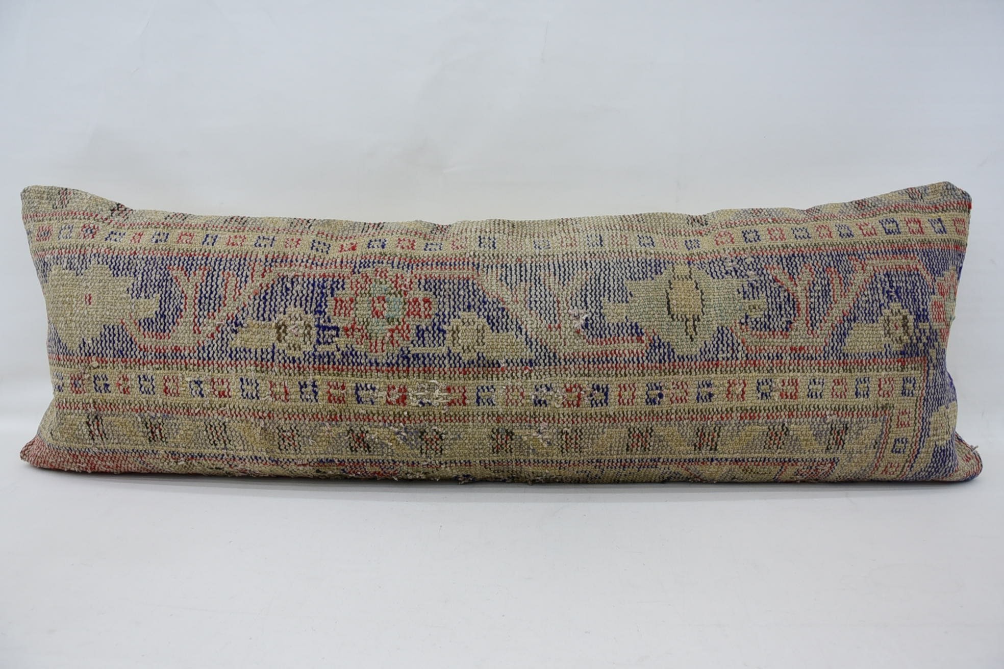 Ev Dekorasyonu Yastık, Antika Yastıklar, Accent Kırlent Kılıfı, 16"x48" Mavi Minder Örtüsü, Morroccon Kilim Yastık Yastık Kılıfı, Boho Yastık