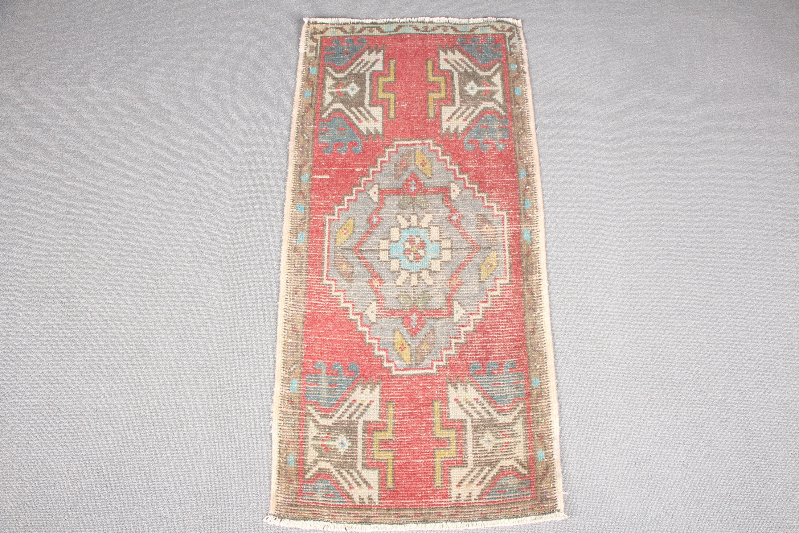 Banyo Halıları, Kırmızı Mutfak Halısı, Çocuk Halısı, Türk Halısı, Vintage Halı, 1.6x3.3 ft Küçük Halı, Fas Halısı, Oryantal Halı, Yatak Odası Halıları