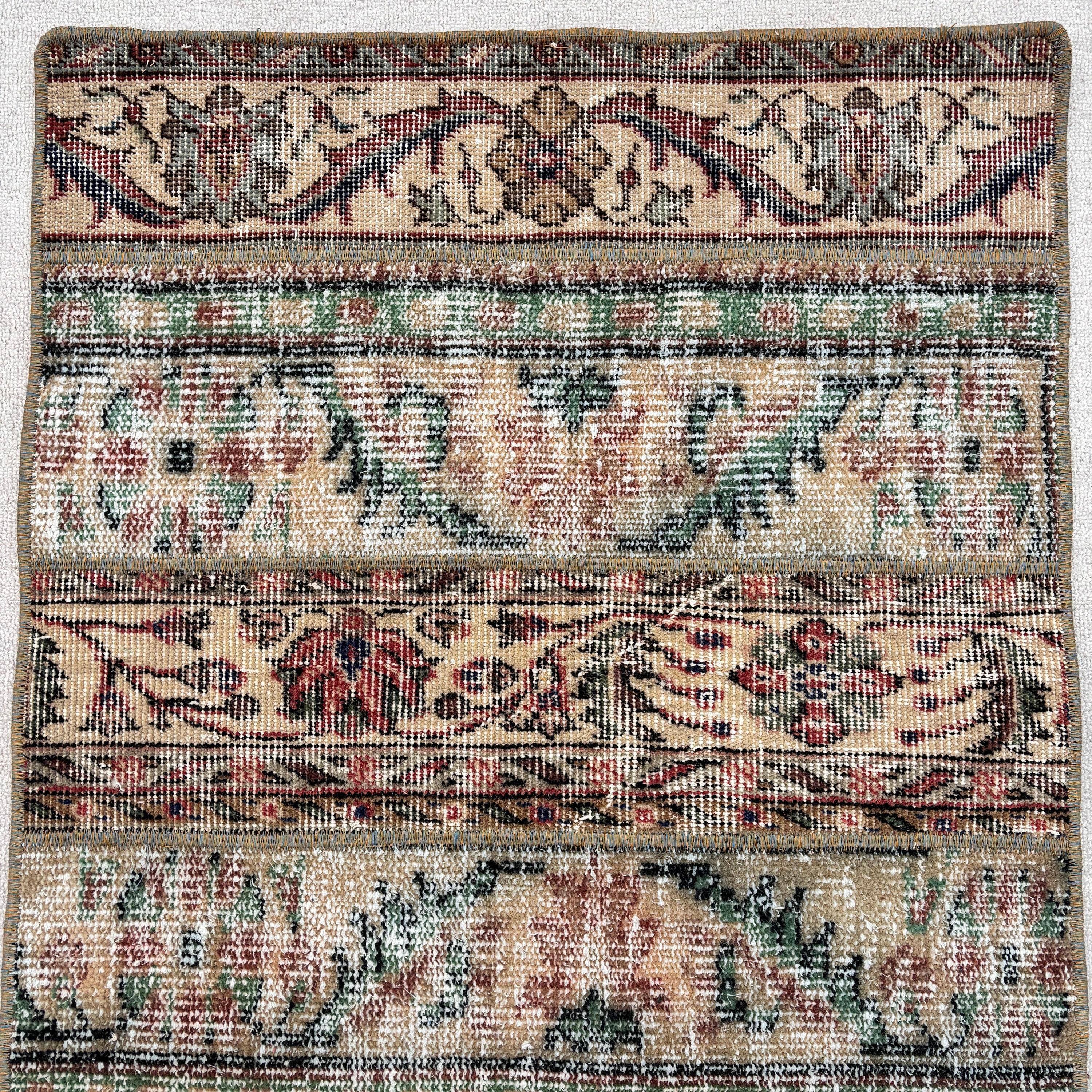 El Dokuma Halılar, Türk Halısı, Vintage Halılar, 2.3x3.1 ft Küçük Halı, Yatak Odası Halısı, Modern Halılar, Yeşil Düz Dokuma Halılar, Duvara Asılı Halılar