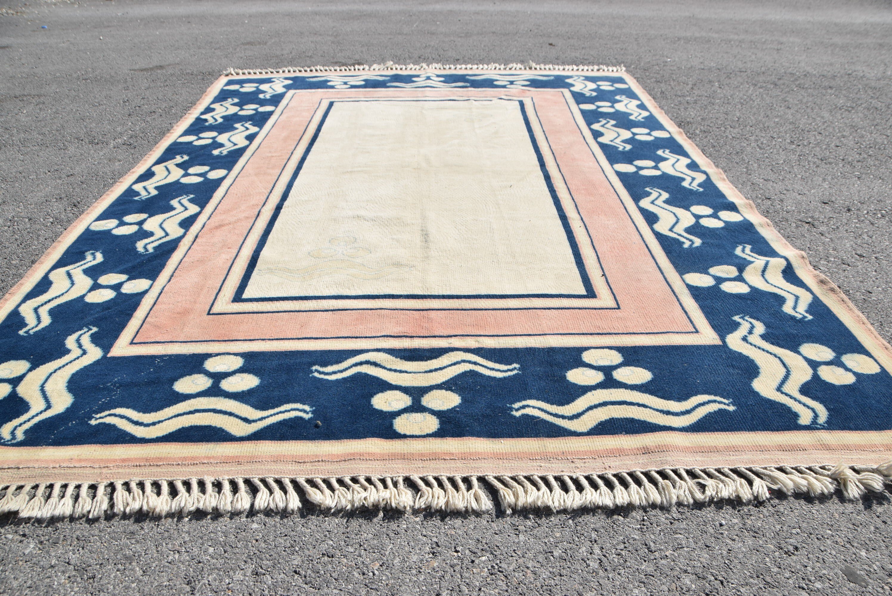 Dining Room Rug, Beige Wool Rugs, Bedroom Rugs, Wool Rugs, Anatolian Rug, Old Rug, Vintage Rug, Dorm Rug, 6.3x8.8 ft Large Rug, Turkish Rug