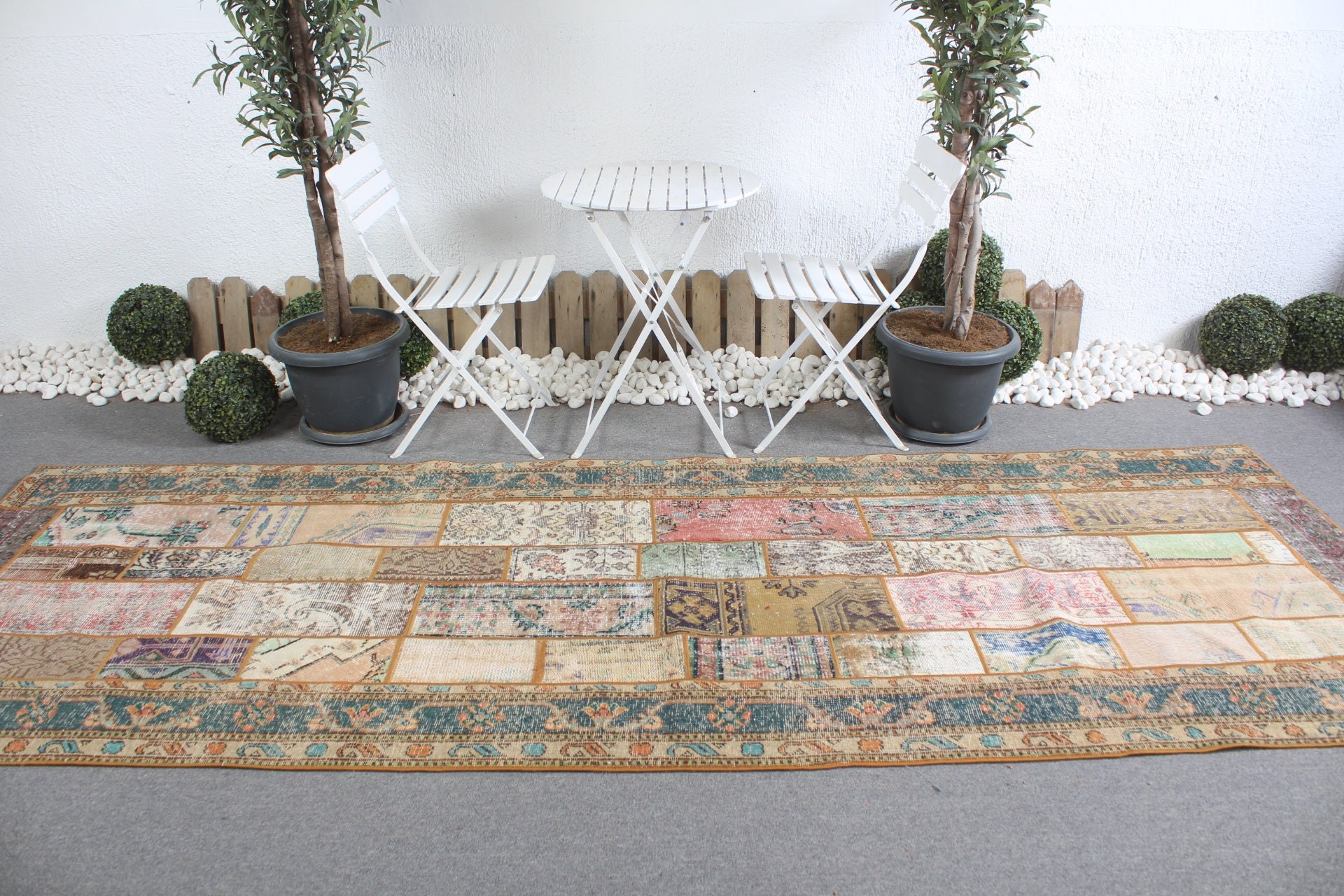 Boho Halı, Fas Halıları, Koşucu Halıları, 4.1x11.6 ft Koşucu Halısı, Türk Halısı, Yer Halısı, Gökkuşağı Antika Halı, Koridor Halısı, Vintage Halı