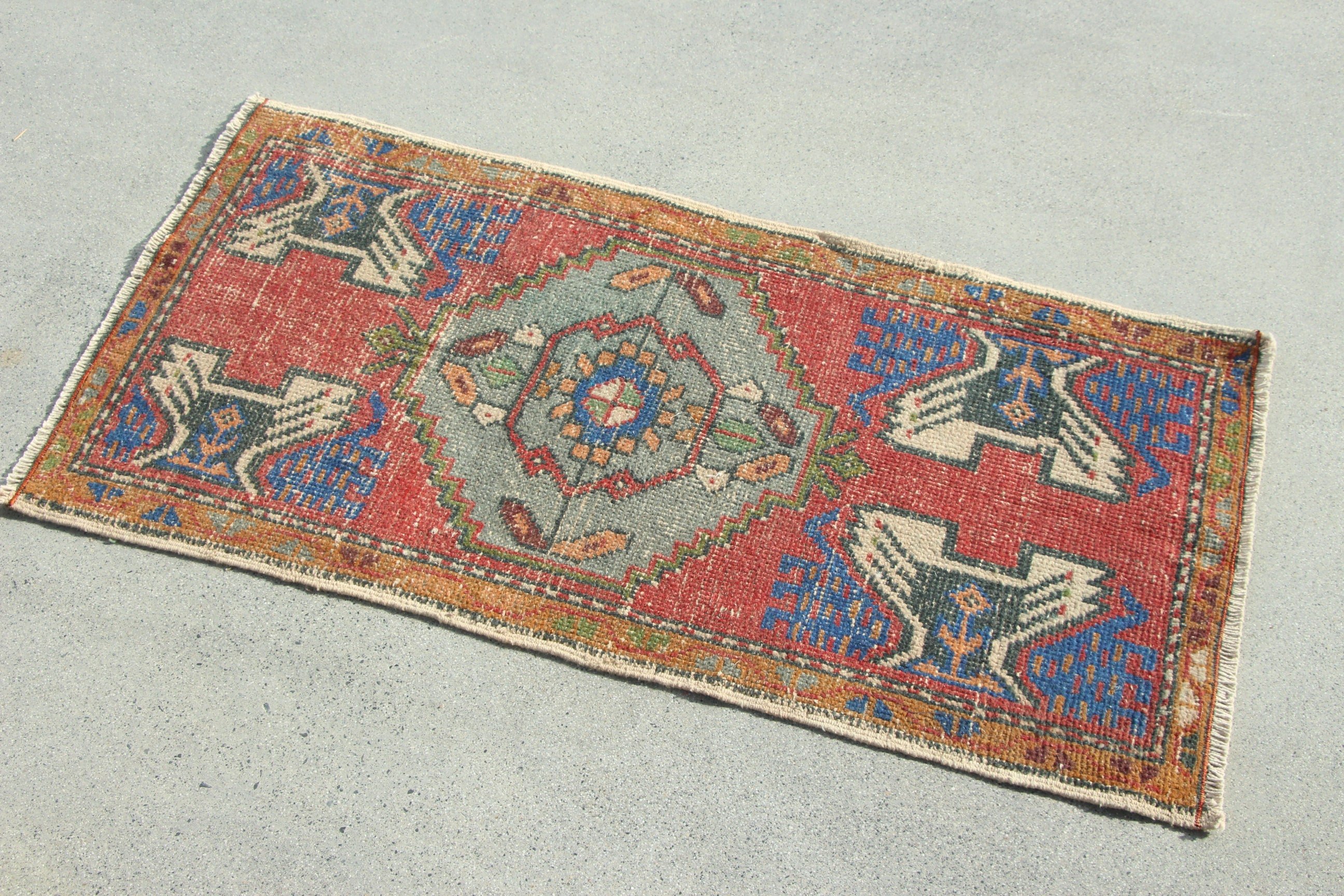 Door Mat Rugs, Bathroom Rug, Flatweave Rug, 1.7x3.3 ft Small Rug, Cool Rugs, Red Neutral Rug, Turkish Rug, Rugs for Door Mat, Vintage Rug