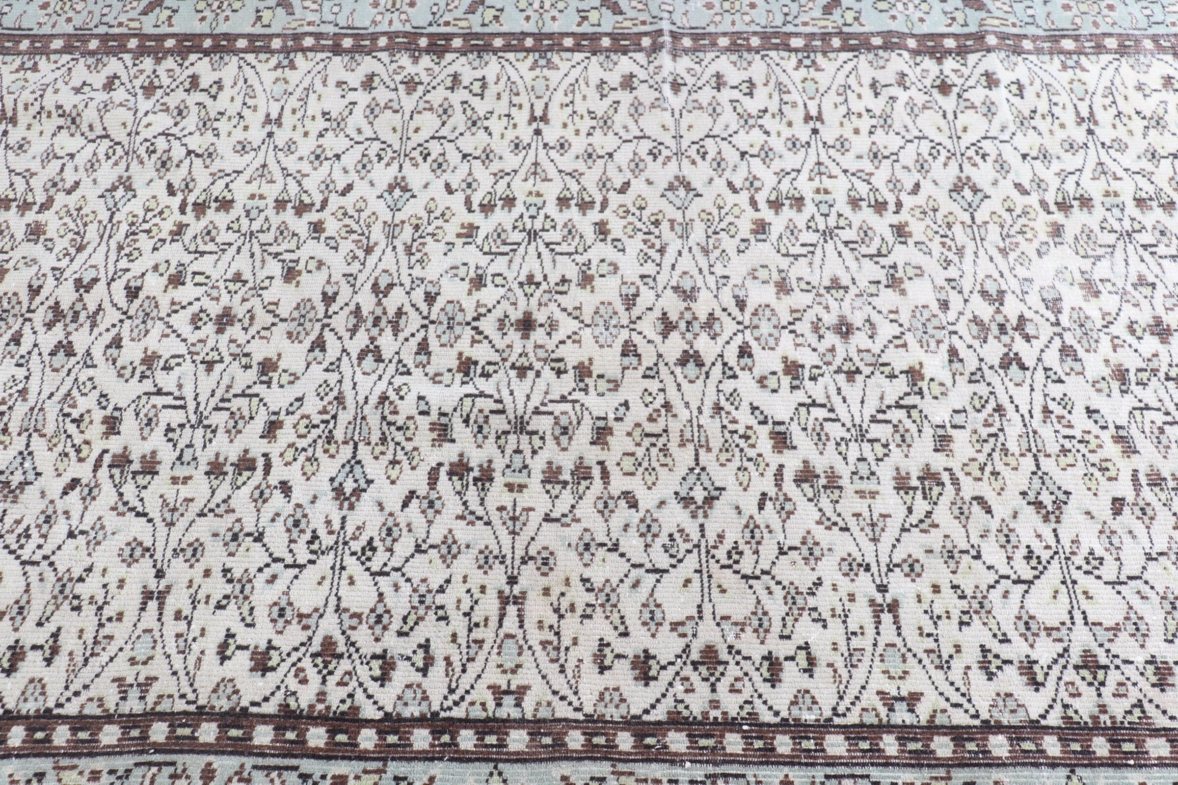 Living Room Rug, Cool Rugs, Turkish Rug, Vintage Rug, Art Rug, Dining Room Rug, Beige  5.1x8.8 ft Large Rug, Wool Rugs