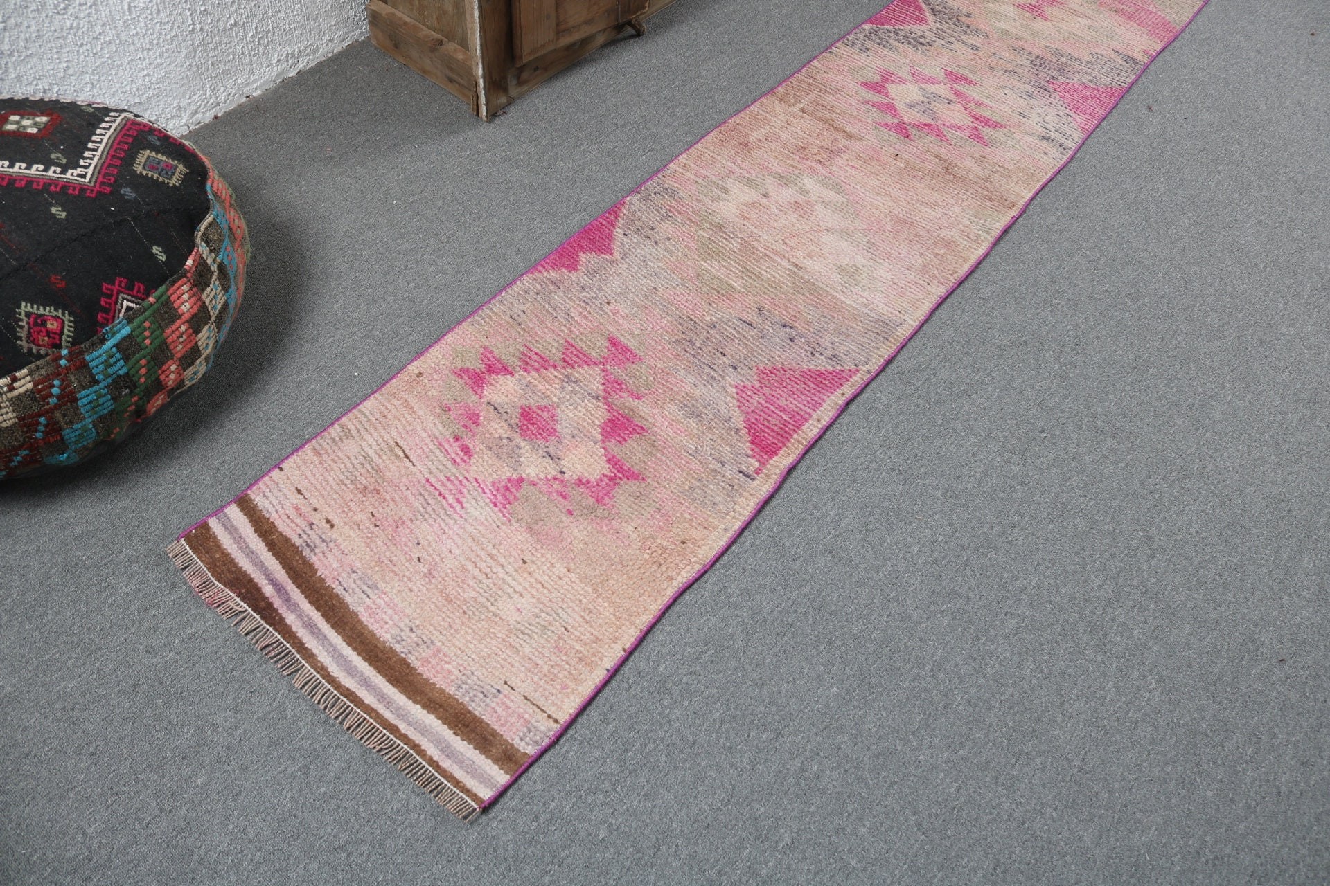 Antika Halılar, Turuncu Boho Halılar, Merdiven Halısı, Koridor Halısı, 1.9x12 ft Runner Halıları, Bildiri Halısı, Vintage Halılar, Runner Halıları, Türk Halıları