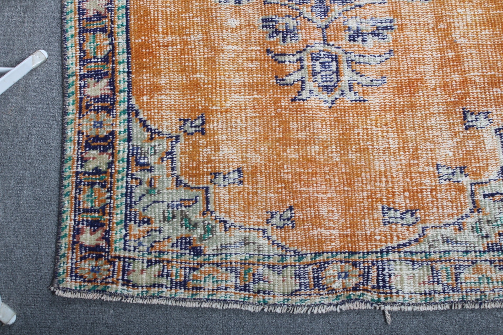 Vintage Rug, Antique Rug, Turkish Rugs, Rugs for Bedroom, Orange Kitchen Rug, Wool Rug, Nursery Rugs, Car Mat Rug, 2.9x4.5 ft Small Rug