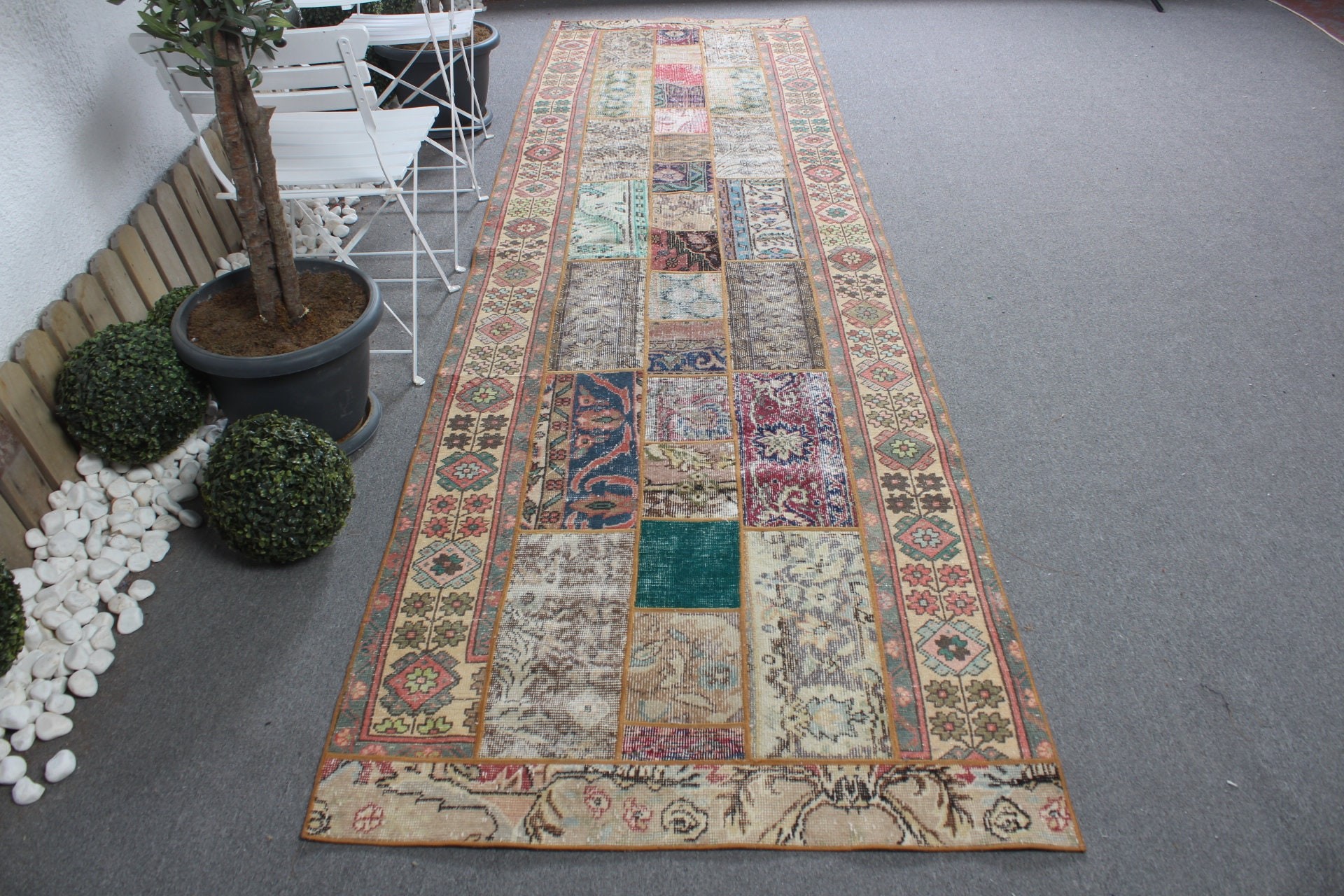 Mutfak Halıları, Merdiven Halıları, Gökkuşağı Mutfak Halısı, Vintage Halı, 3,6x13 ft Runner Halısı, Boho Halıları, Merdiven Halısı, Türk Halısı