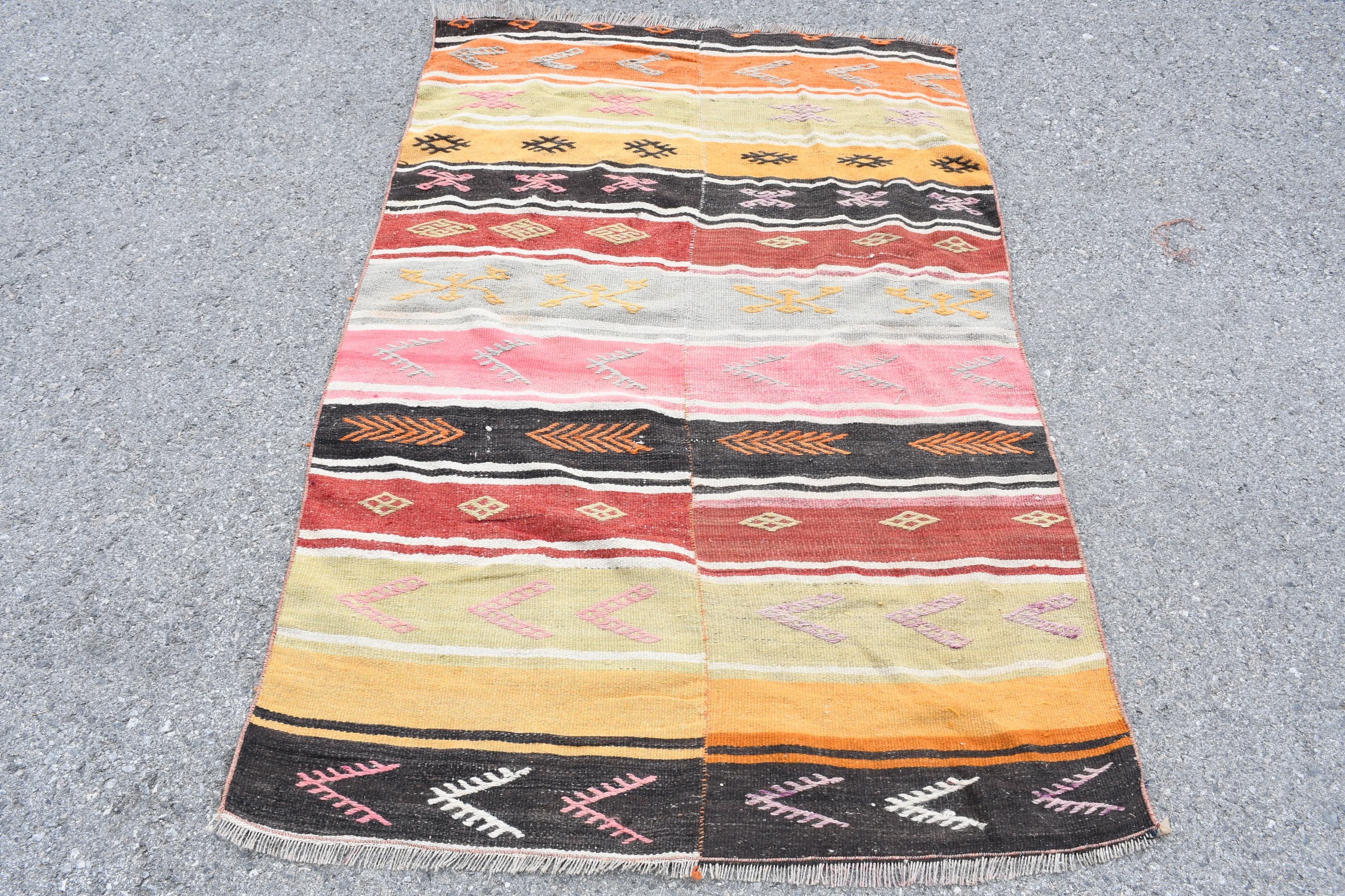 Mutfak Halısı, Kahverengi Yatak Odası Halısı, Kilim, Türk Halısı, Vintage Halılar, Çocuk Odası Halıları, Oushak Halısı, 3,5x5,4 ft Accent Halısı, Fas Halısı