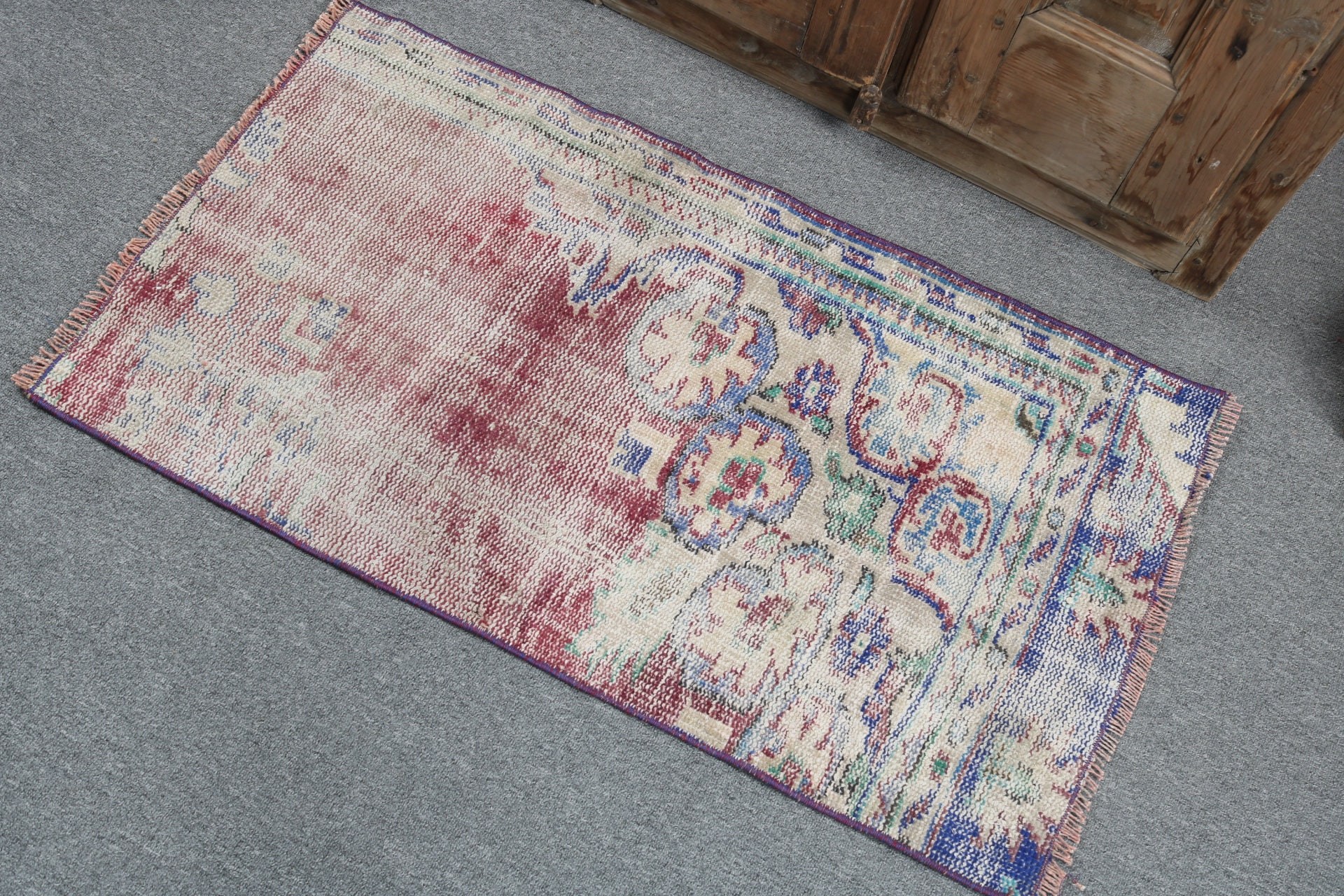 Vintage Rug, Neutral Rug, Luxury Rugs, Small Boho Rugs, Car Mat Rug, Kitchen Rug, 1.9x3.4 ft Small Rugs, Turkish Rugs, Purple Modern Rug