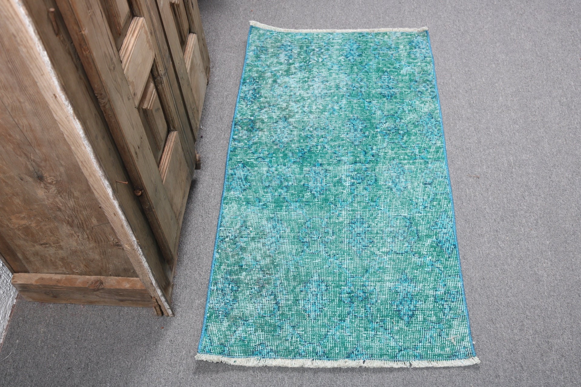 Rugs for Car Mat, Handwoven Rug, Green Statement Rugs, 2x3.7 ft Small Rug, Kitchen Rugs, Vintage Rugs, Turkish Rug, Small Vintage Rug