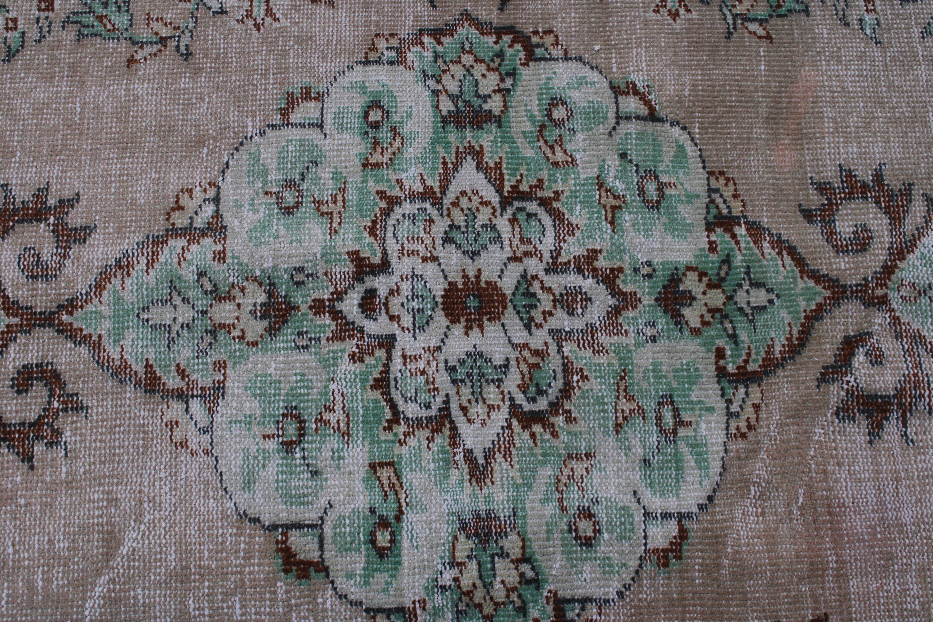 Vintage Halılar, Uzun Yolluk Halı, Türk Halısı, Fas Halıları, Lüks Halılar, Kahverengi Fas Halıları, 3.2x9.3 ft Runner Halısı, Vintage Runner Halısı