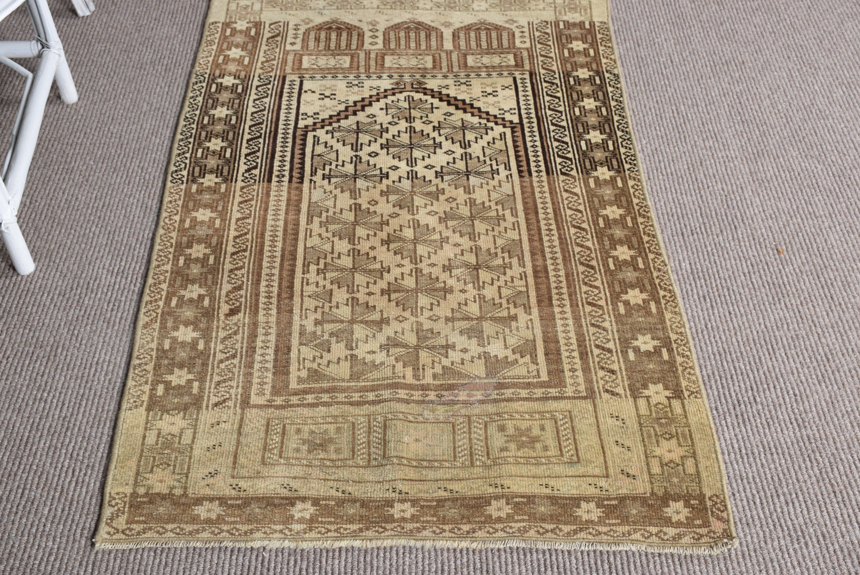 Wall Hanging Rug, Home Decor Rug, Oriental Rug, Vintage Rugs, Turkish Rugs, Bright Rugs, 2.7x4.6 ft Small Rugs, Bath Rugs, Bronze Cool Rugs