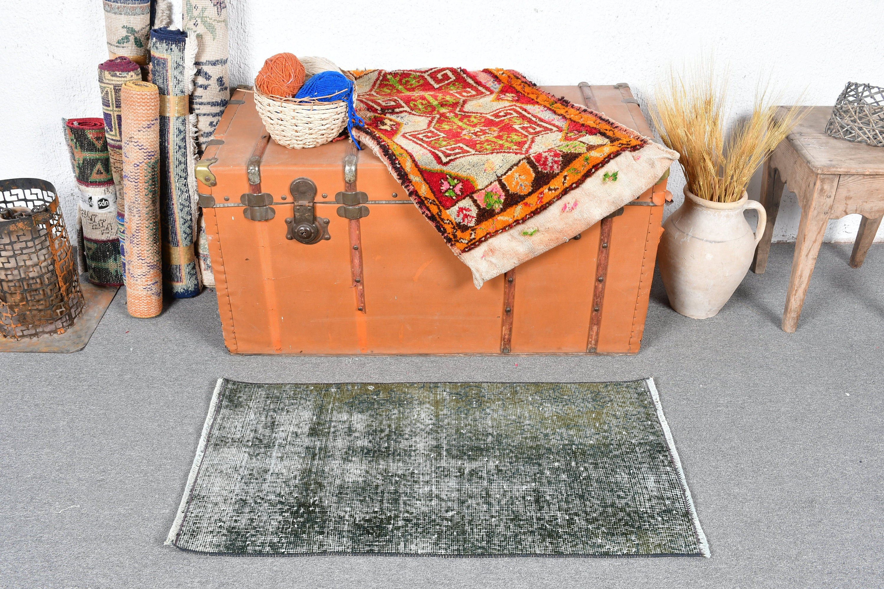 Black Moroccan Rugs, 1.6x3.2 ft Small Rug, Bedroom Rug, Nursery Rug, Vintage Rug, Kitchen Rug, Turkish Rug, Abstract Rugs