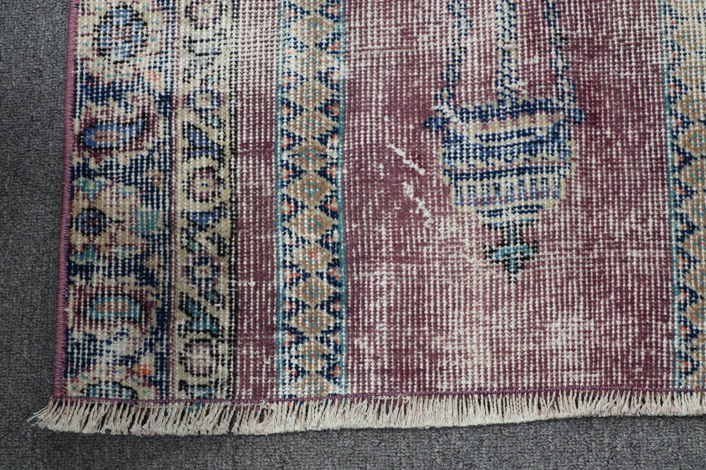 Vintage Rug, Turkish Rug, Car Mat Rug, Floor Rug, Oriental Rugs, Wall Hanging Rug, Purple  1.9x2.8 ft Small Rug, Bedroom Rugs